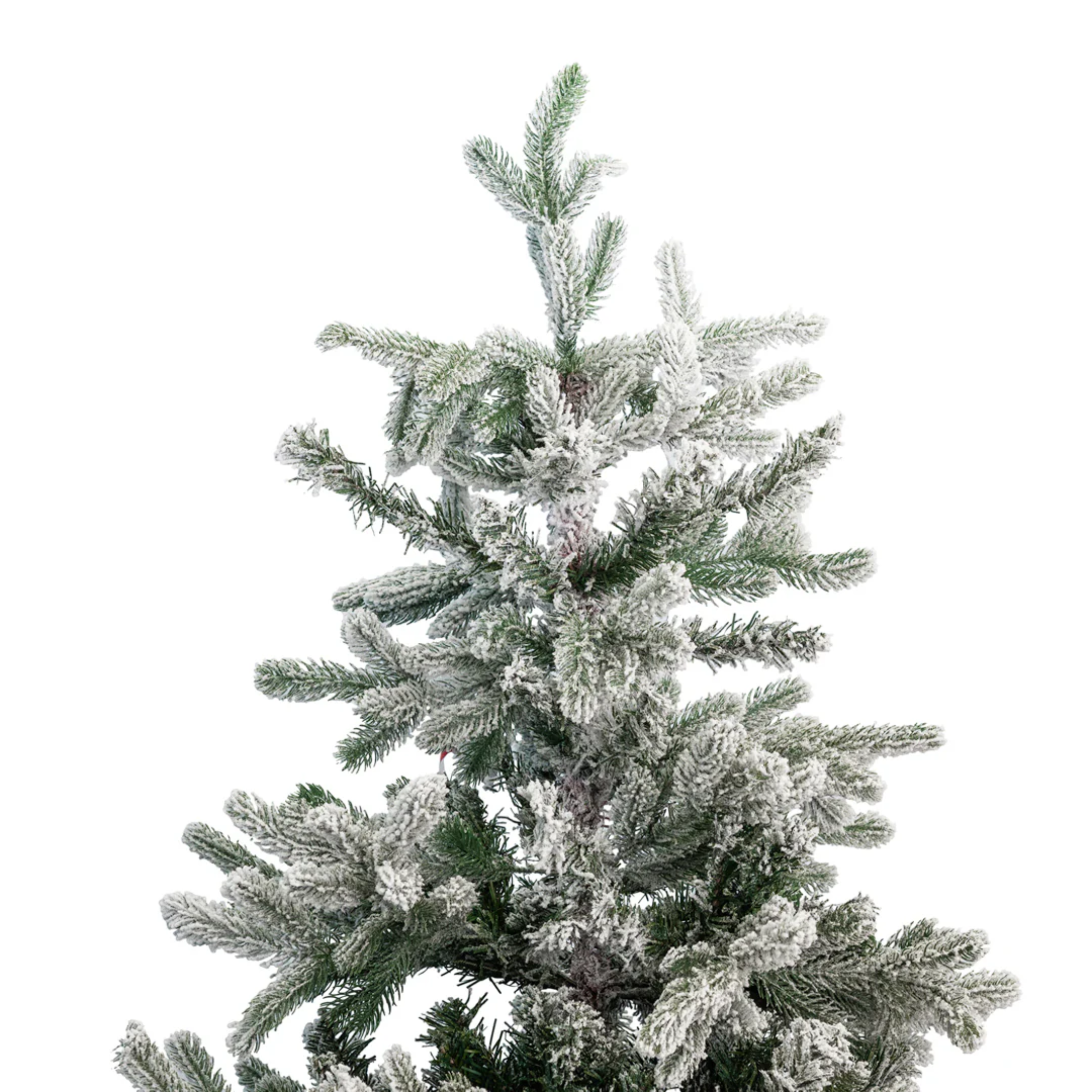 Árbol de Navidad "Pluma" nevado en PE con efecto Real Touch + Flock de la más alta calidad