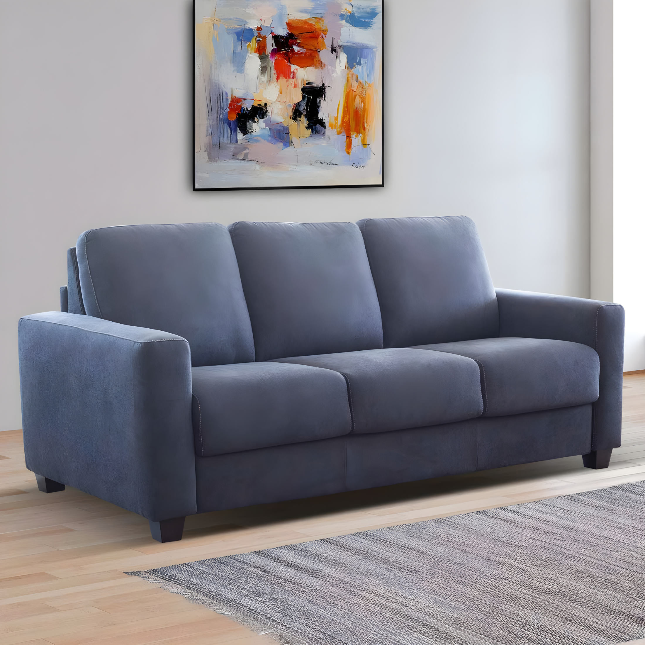 "Turchese" 3-seater double sofa bed, water-repellent and stain-resistant fabric, 208x102 cm, 97h
