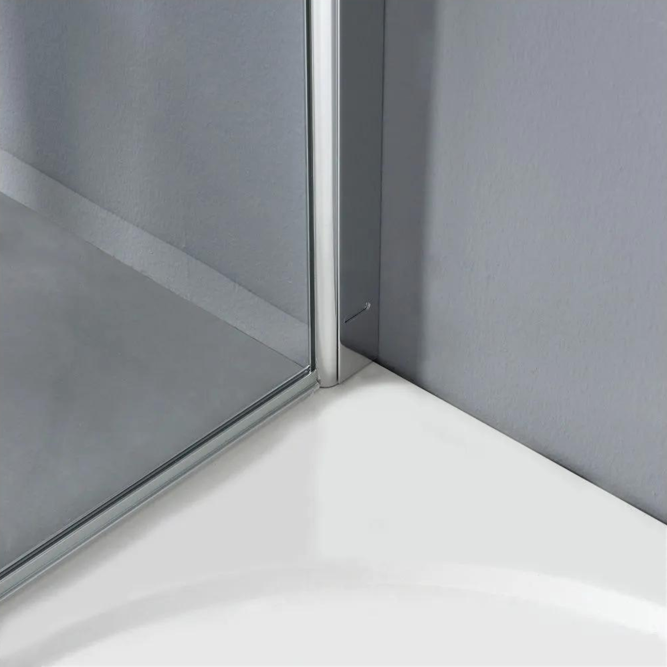 Fixed walk-in shower enclosure, modern bathroom enclosure in tempered glass, 190 cm high