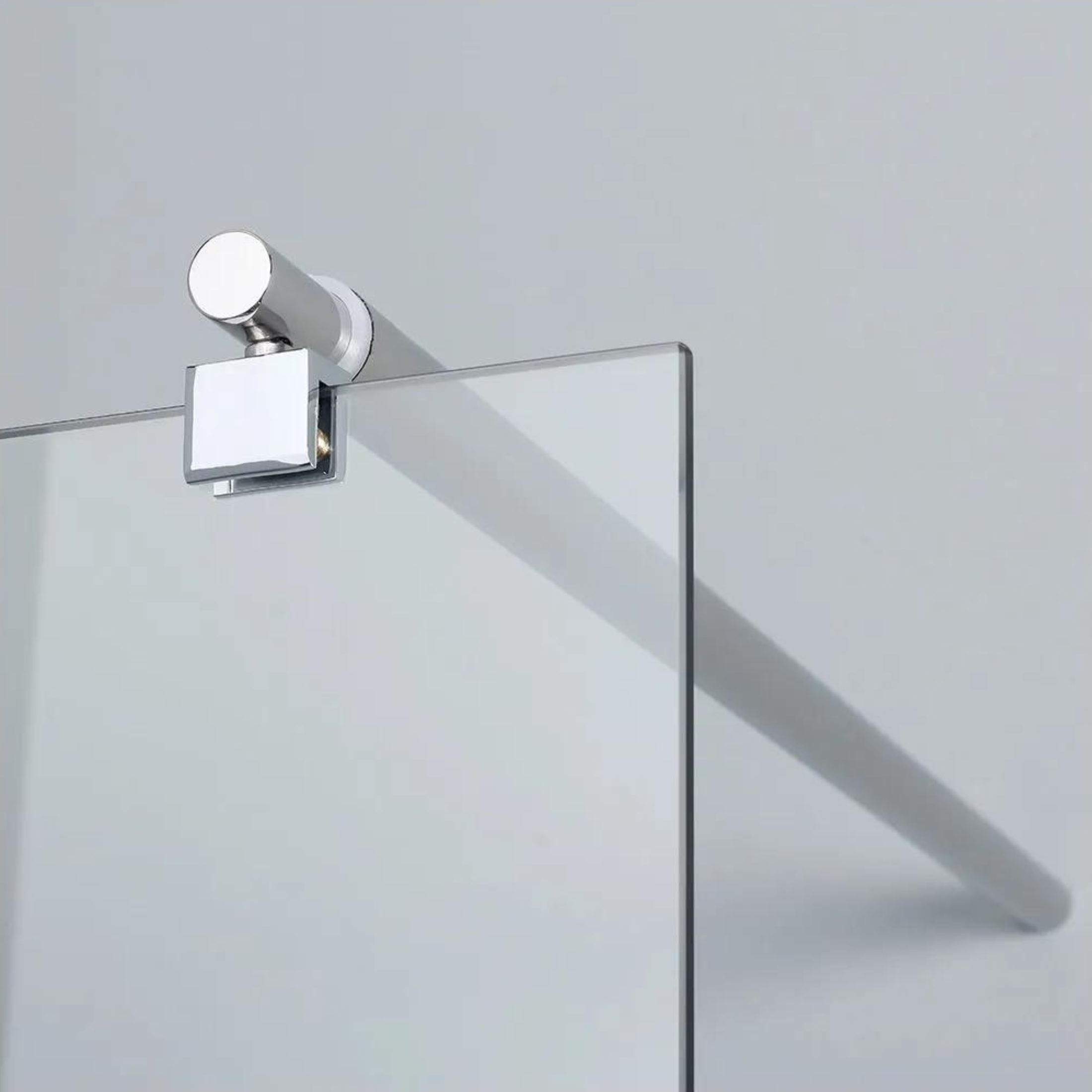 Fixed walk-in shower enclosure, modern bathroom enclosure in tempered glass, 190 cm high