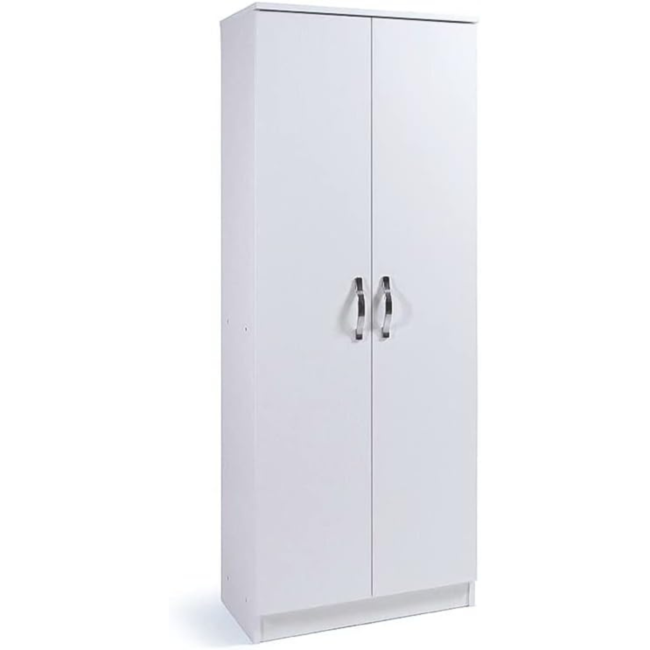 "Union" tall white wooden shoe cabinet with 2 doors and 5 shelves, 71x38 cm, 182 cm high