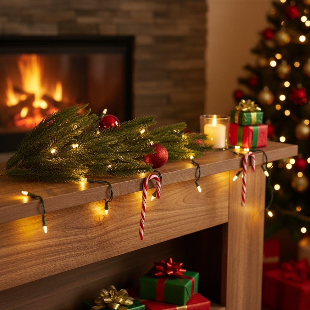 Norfolk Pine Green Branch in Real Touch PE, 90cm