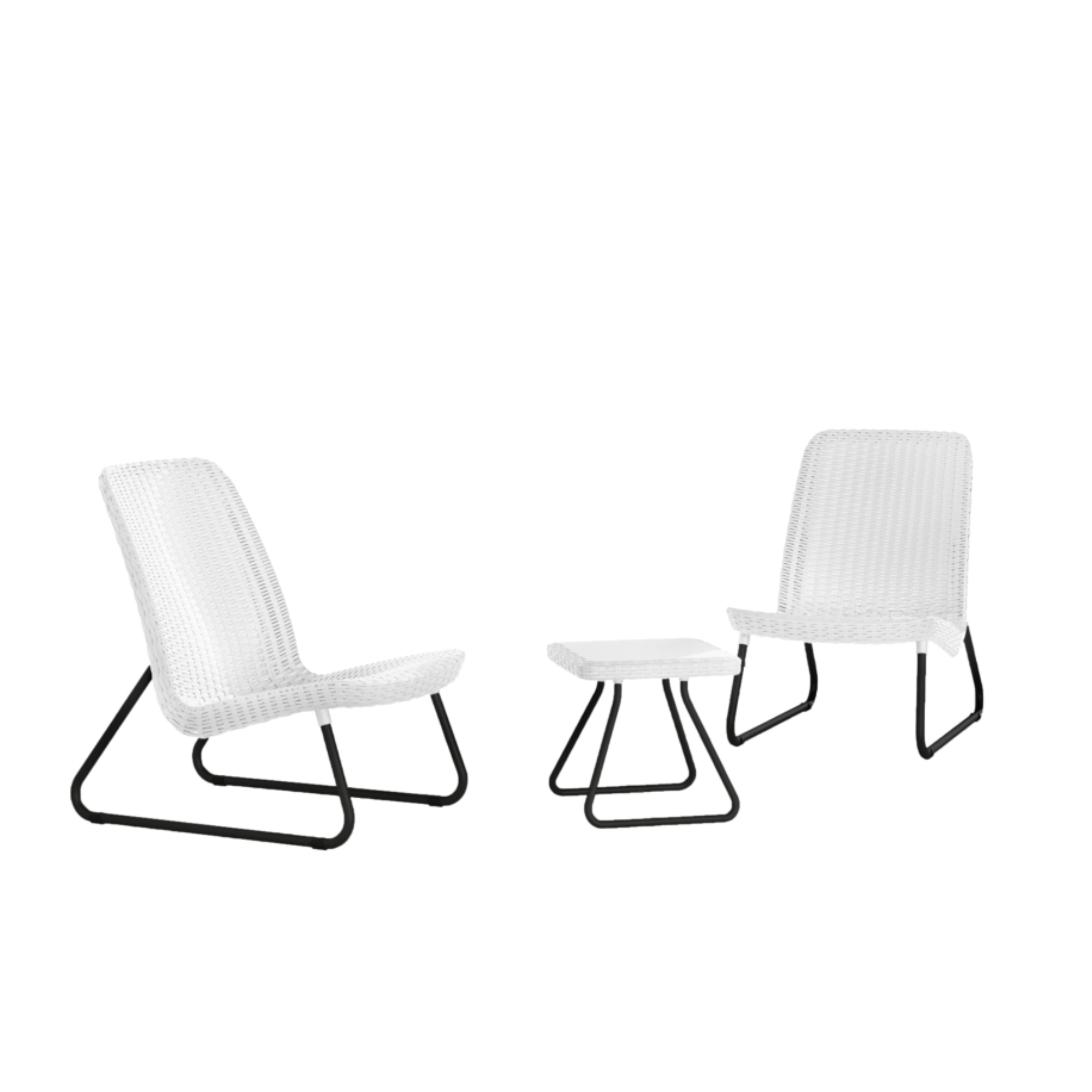 "Rio Balcony" resin outdoor set with 2 armchairs and 1 modern table