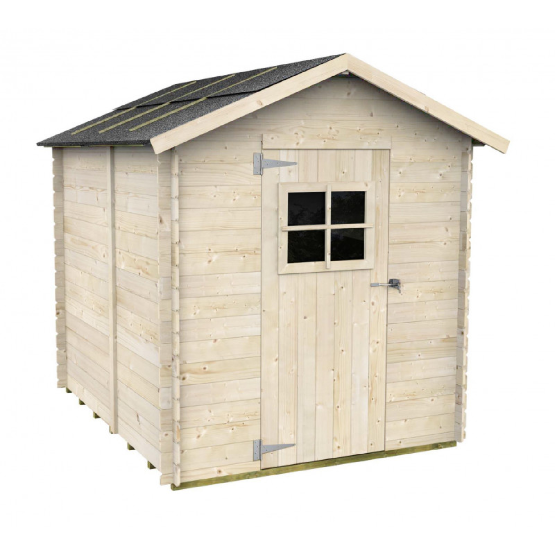 "Marlo" wooden garden house, 178x218 cm, 205 cm high, single door with window