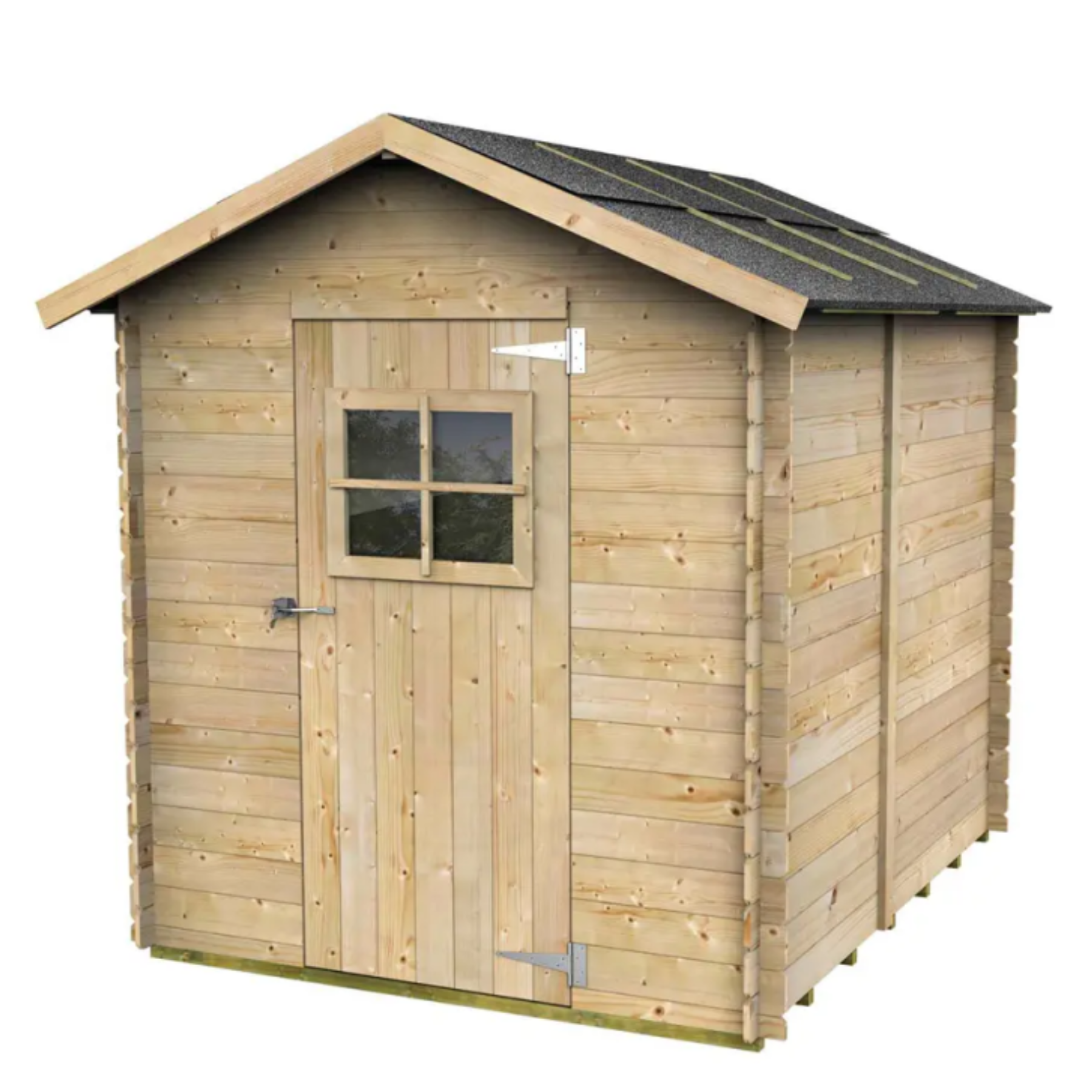 "Marlo" wooden garden house, 178x218 cm, 205 cm high, single door with window