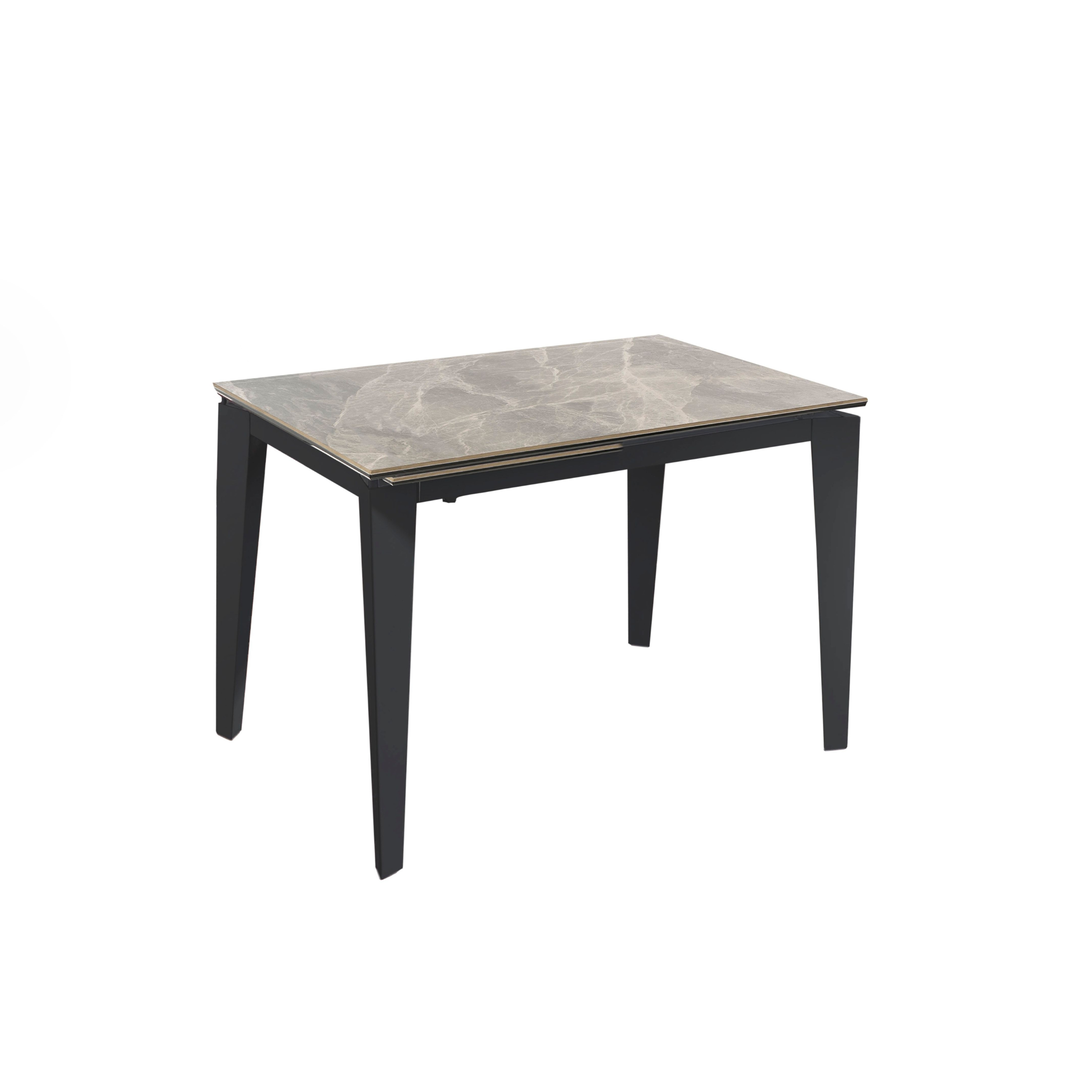Modern extendable "Fast" table with ceramic top on tempered glass
