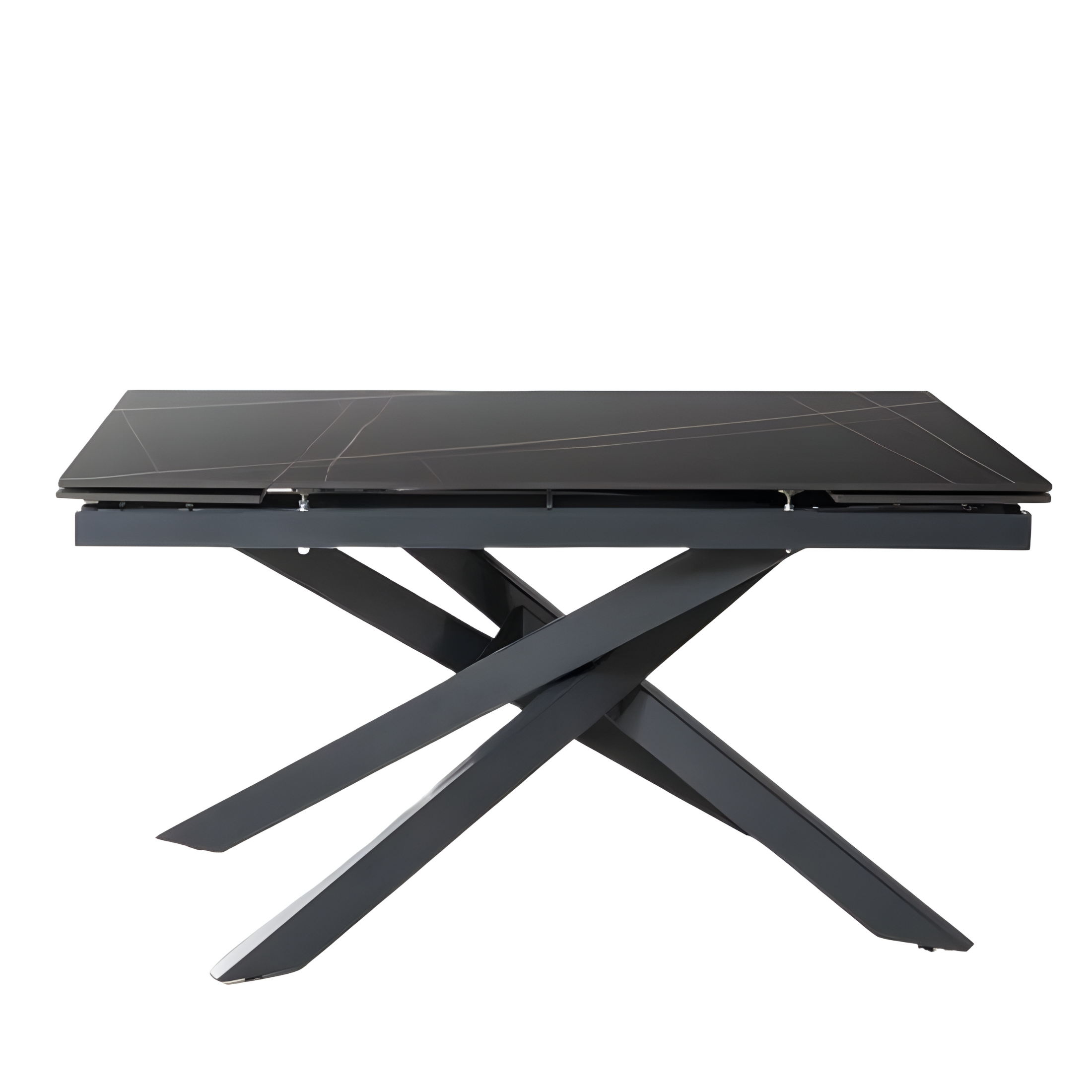 Extendable table with marble-effect ceramic top "Xavier" cm 140/200x80 76h