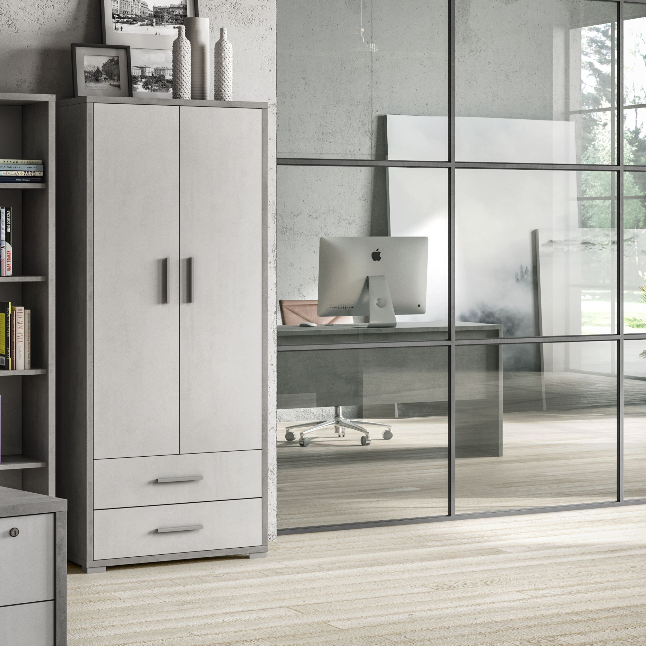 "OrganizedPro" 2-door, 2-drawer shoe rack, 71x41 cm, 182 cm high