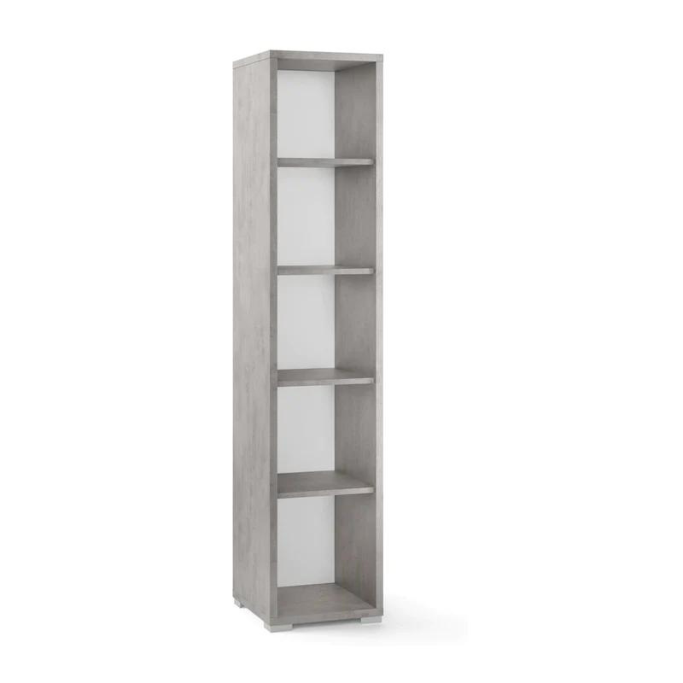 "Slim" column bookcase in wood with adjustable shelves, 39x41 cm, 182 cm high