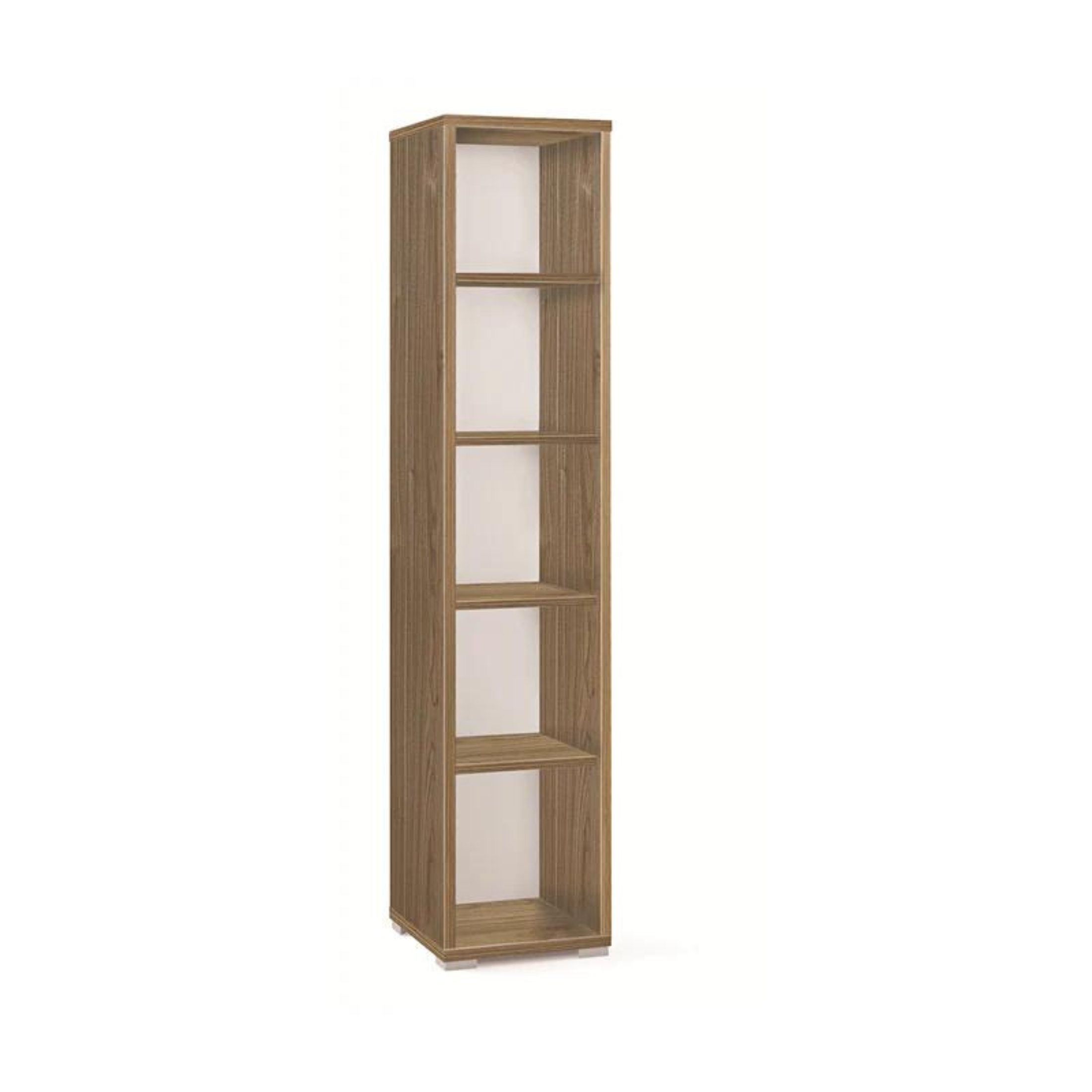 "Slim" column bookcase in wood with adjustable shelves, 39x41 cm, 182 cm high