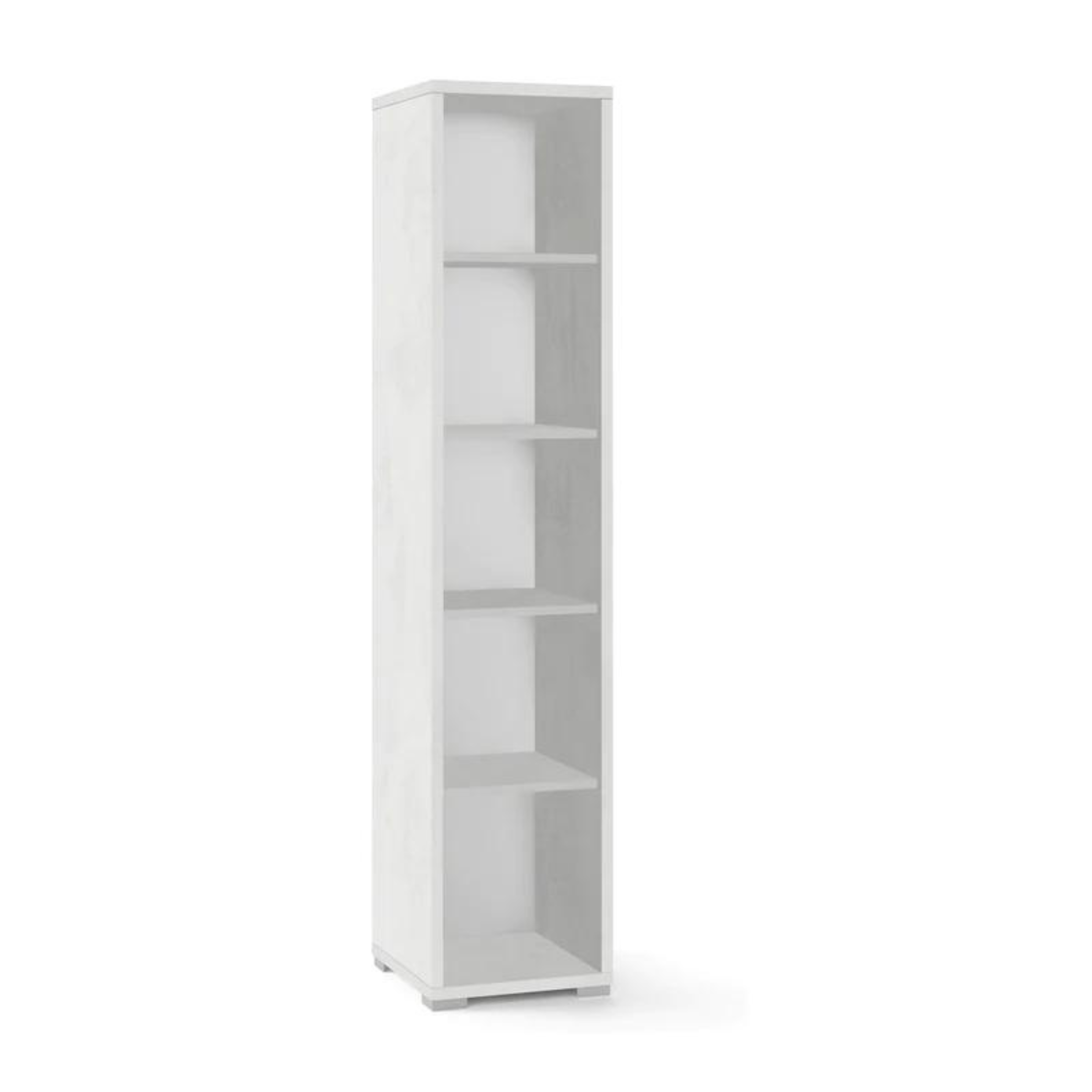 "Slim" column bookcase in wood with adjustable shelves, 39x41 cm, 182 cm high