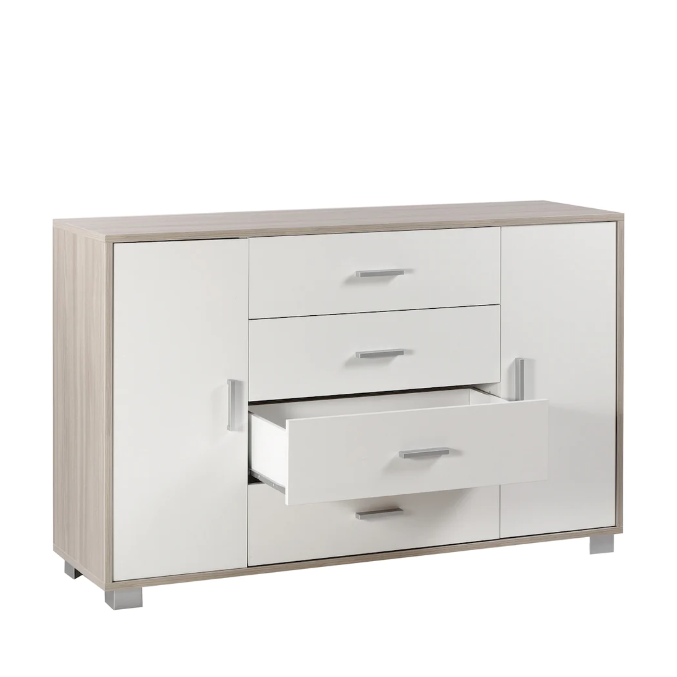 "Romeo" wooden entrance hall unit with 4 drawers and 2 doors, 136x41 cm, 86 cm high