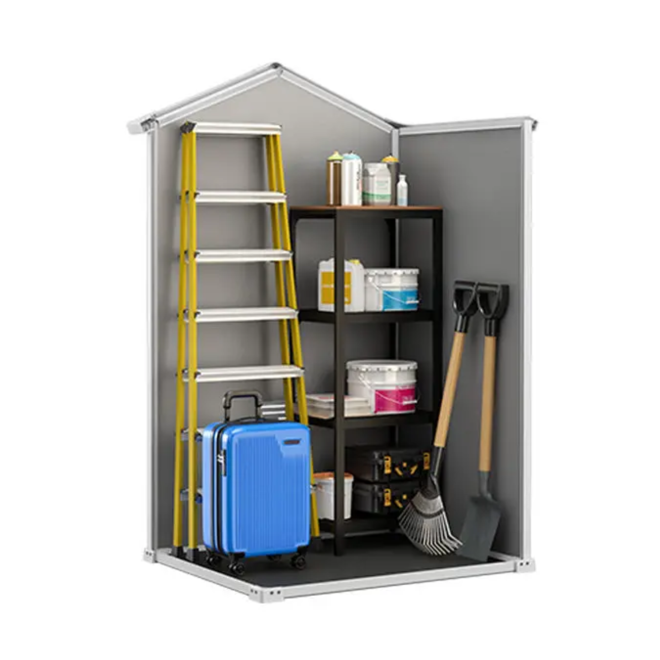 Beige resin garden house "Coconut" 128x94 cm 196h