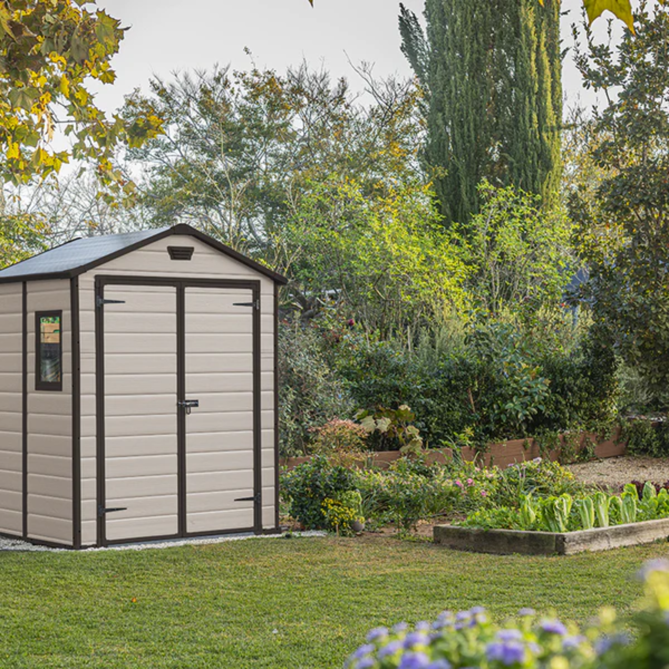 Manor "Nature Glow" Durable Wood Effect Resin Garden House