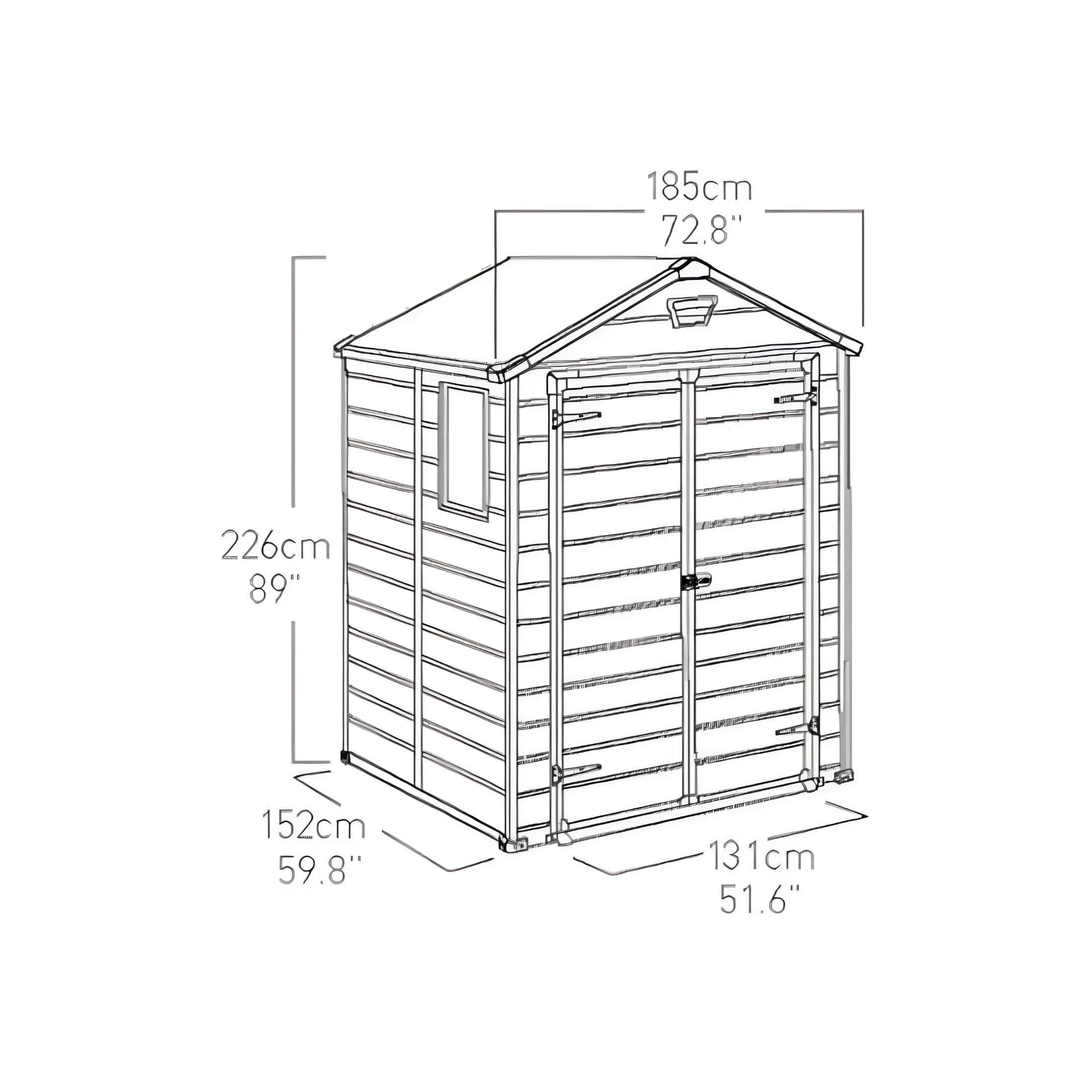Manor "Nature Glow" Durable Wood Effect Resin Garden House