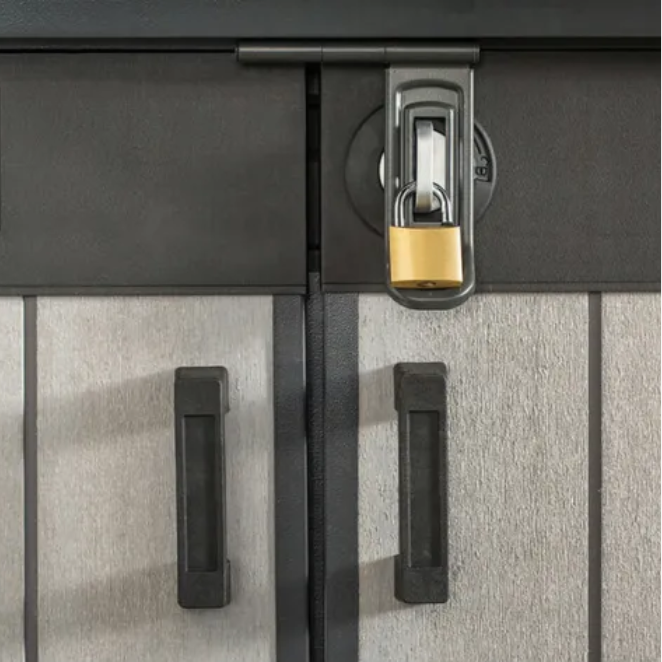 Multipurpose outdoor trunk "Box" in resin 2 doors 190.5x109.3 cm 135.5h