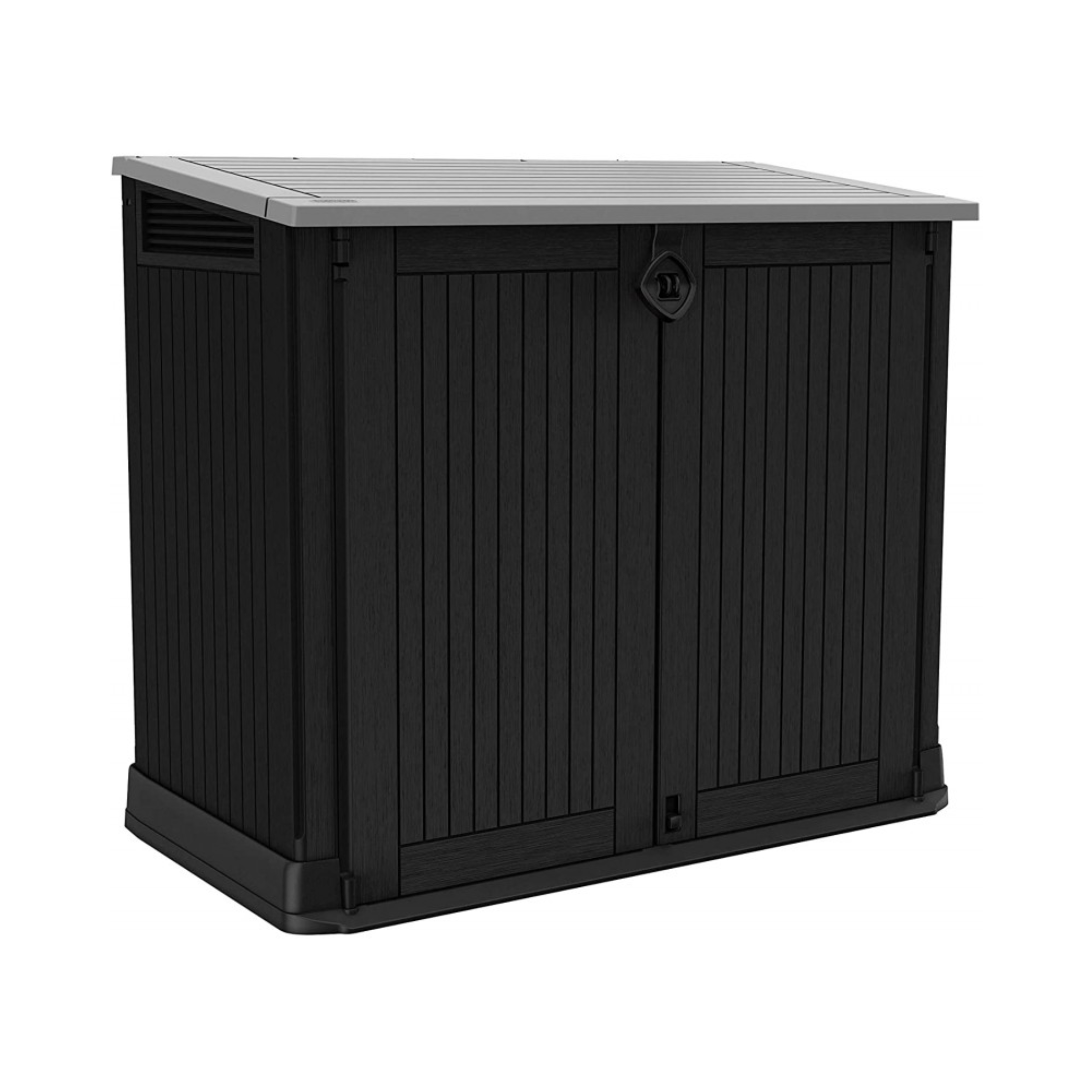 "Serene" black multipurpose outdoor resin trunk, 132x71.5 cm, 113.5 cm high
