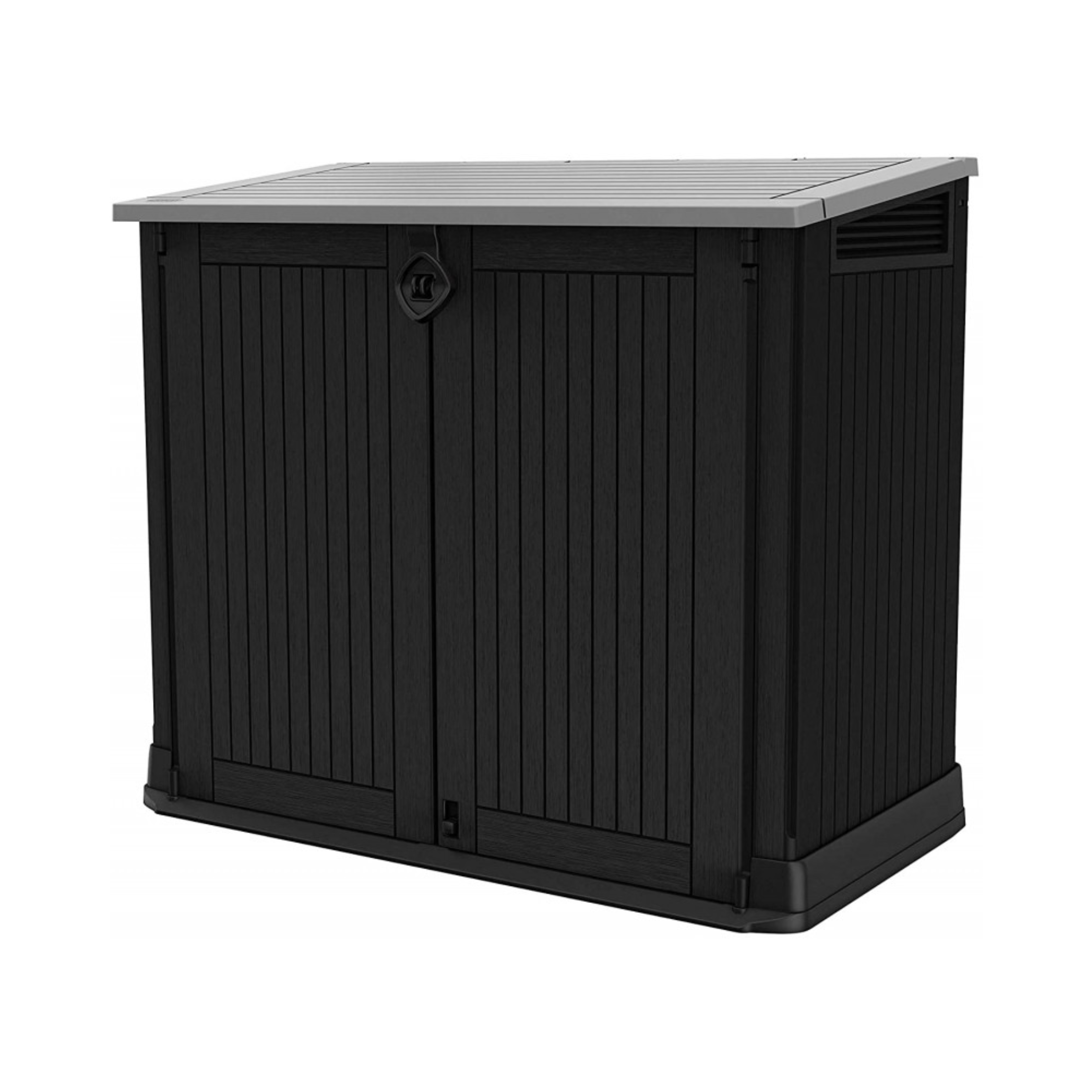 "Serene" black multipurpose outdoor resin trunk, 132x71.5 cm, 113.5 cm high