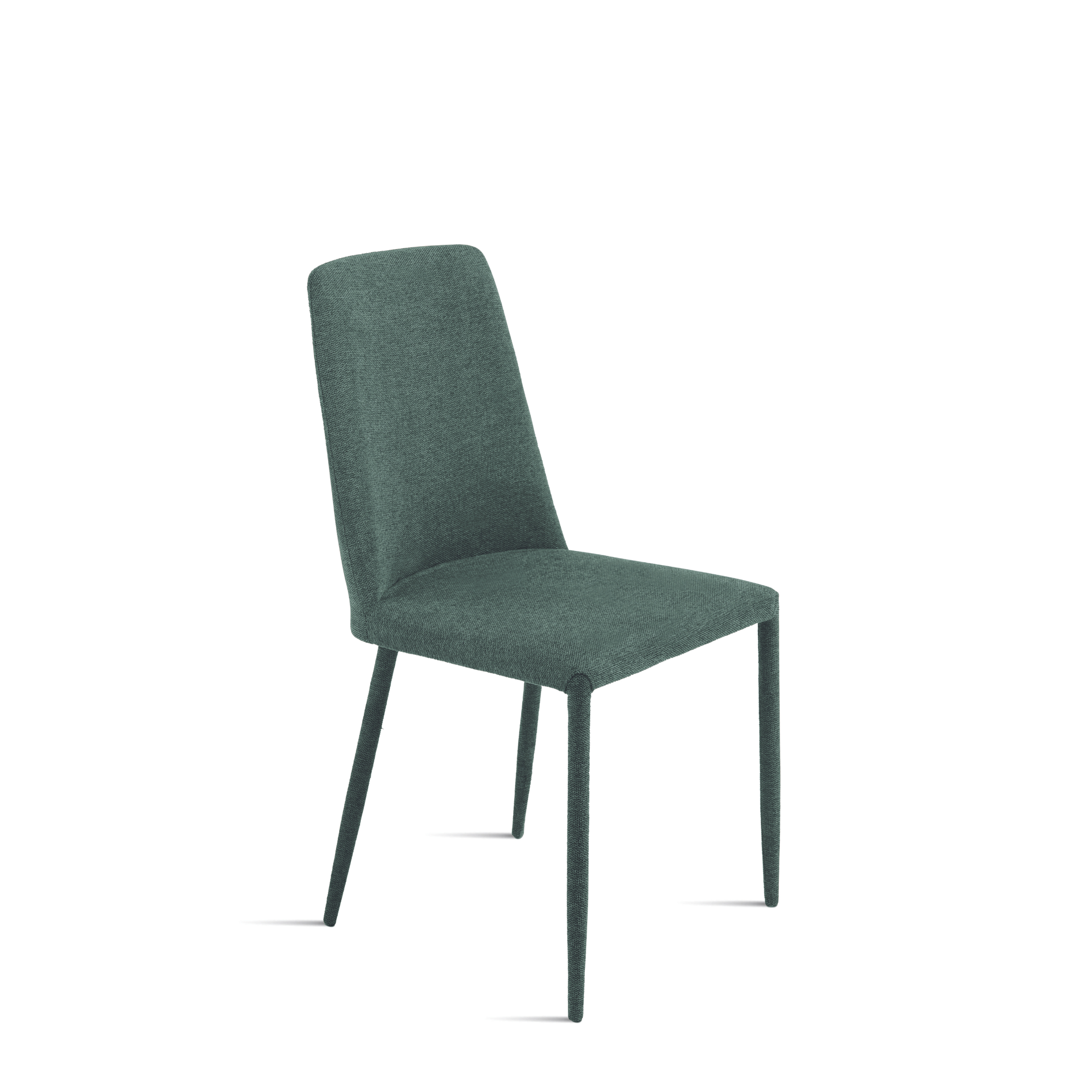 Set of "Astrin" upholstered fabric chairs with covered legs and feet, 47x56 cm, h93 cm
