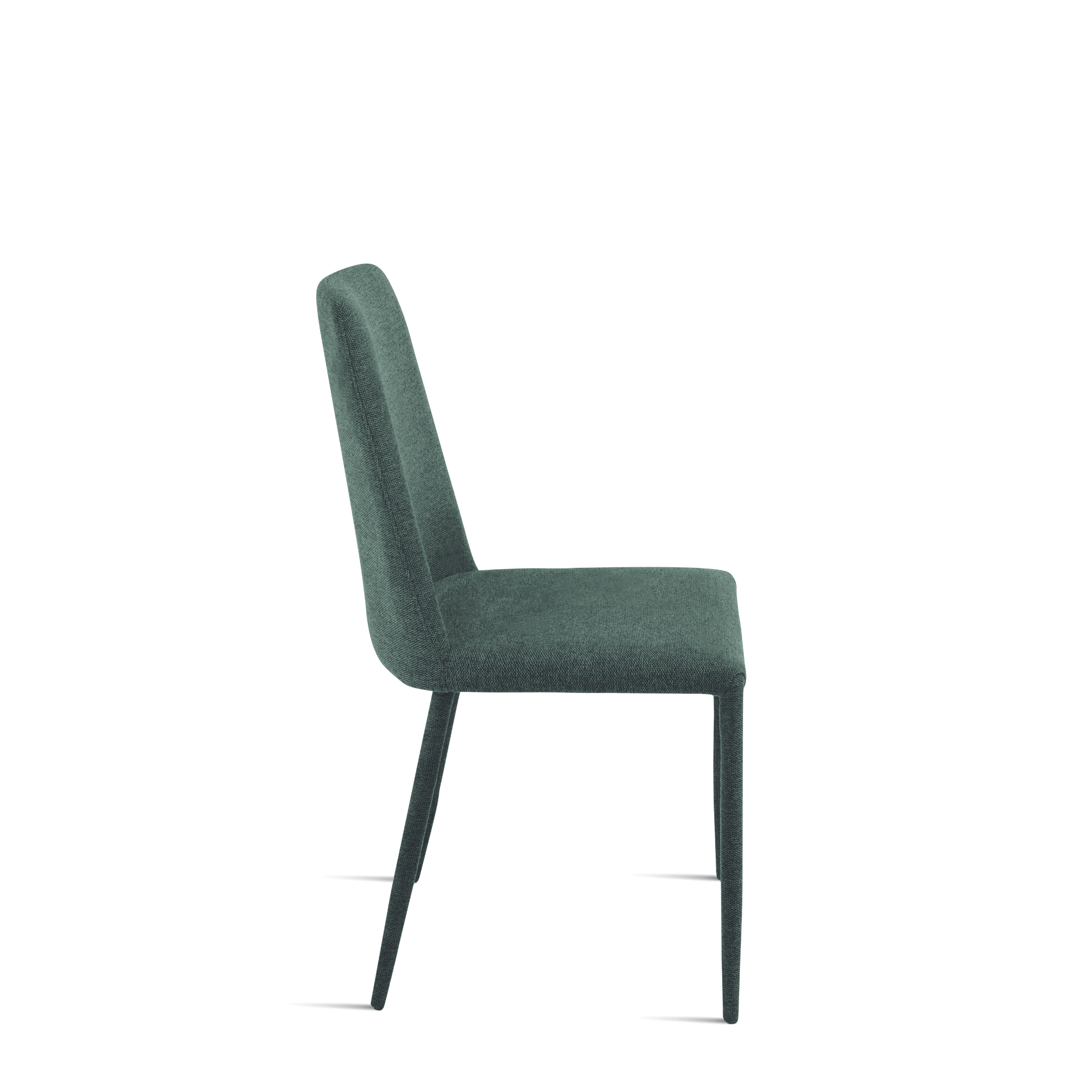 Set of "Astrin" upholstered fabric chairs with covered legs and feet, 47x56 cm, h93 cm