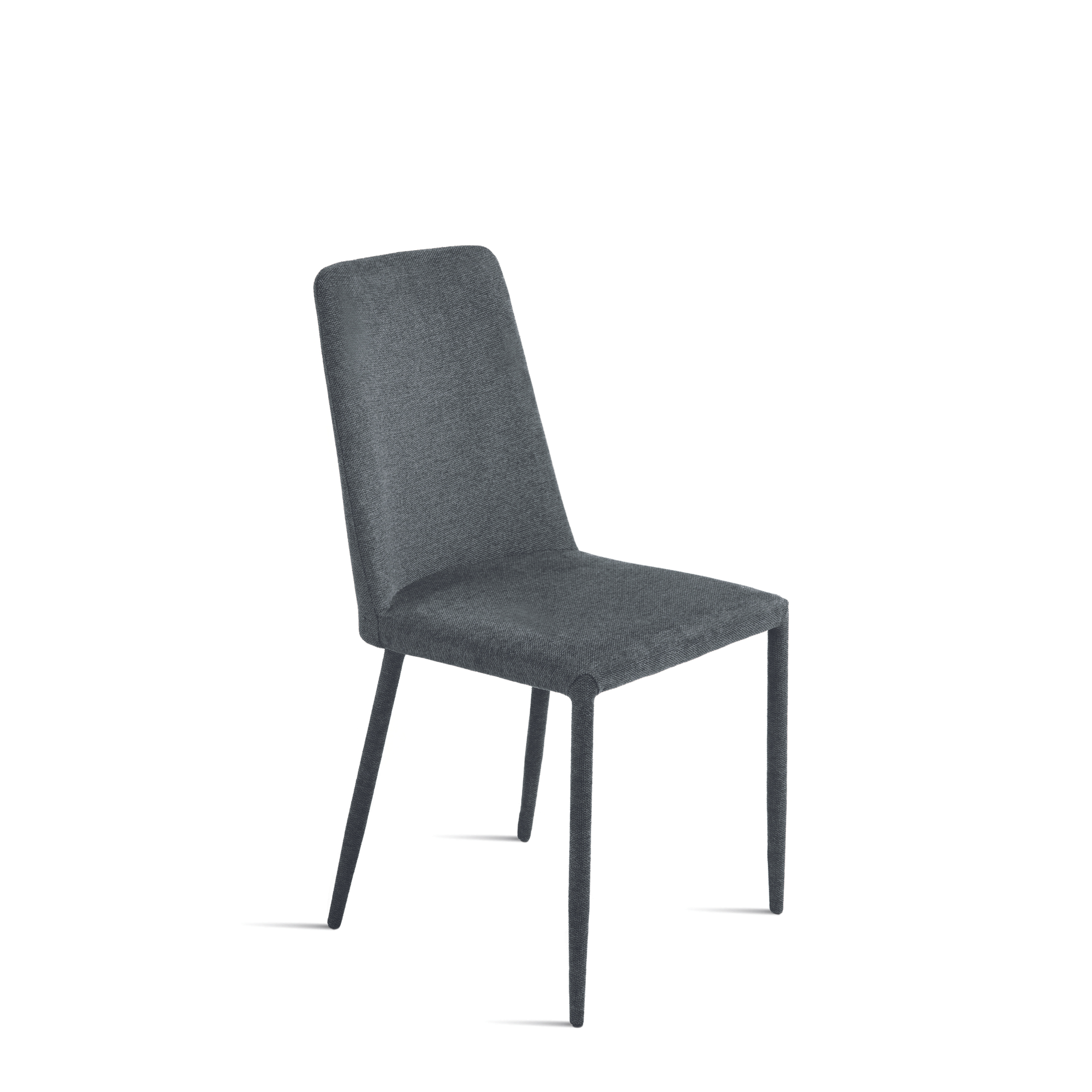 Set of "Astrin" upholstered fabric chairs with covered legs and feet, 47x56 cm, h93 cm