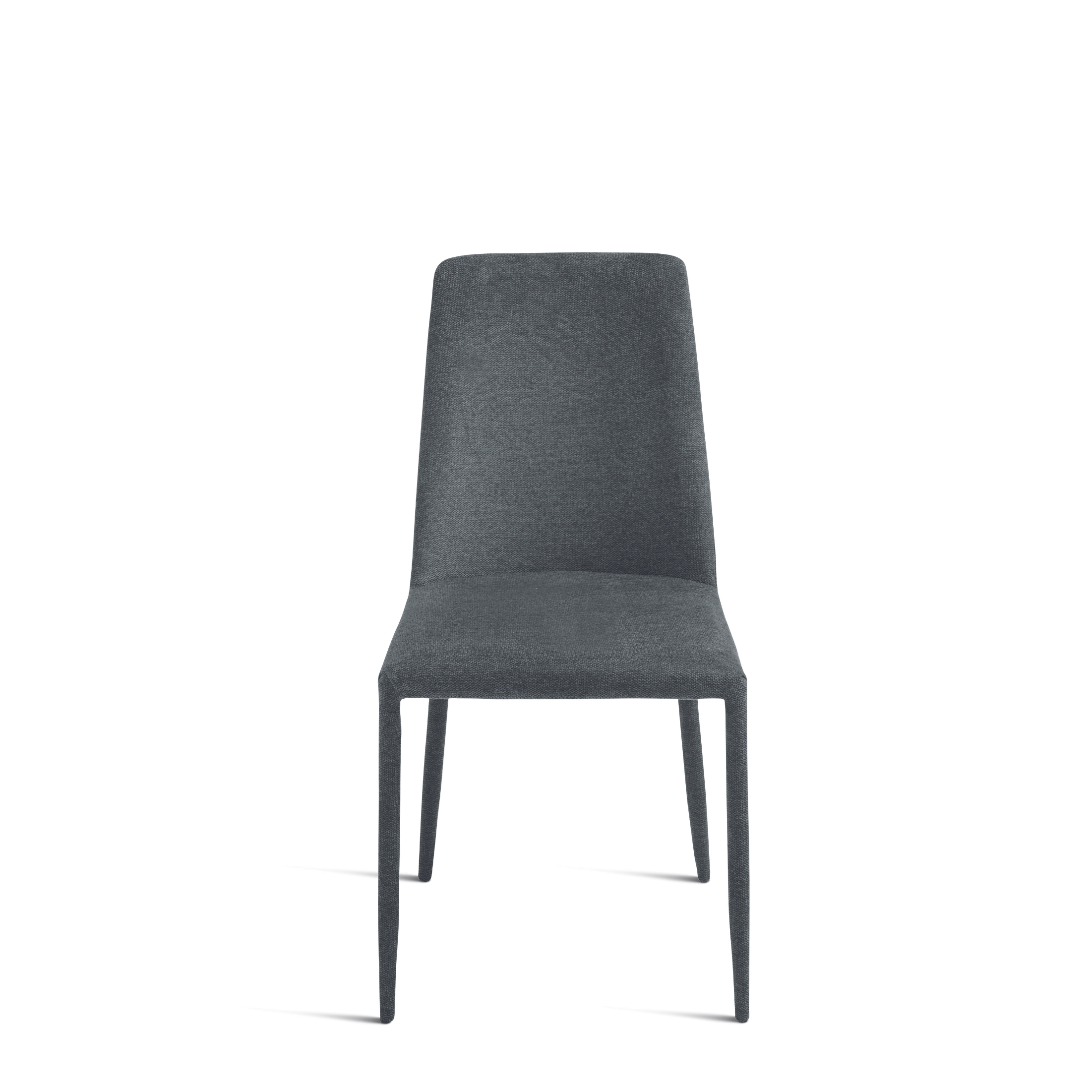 Set of "Astrin" upholstered fabric chairs with covered legs and feet, 47x56 cm, h93 cm