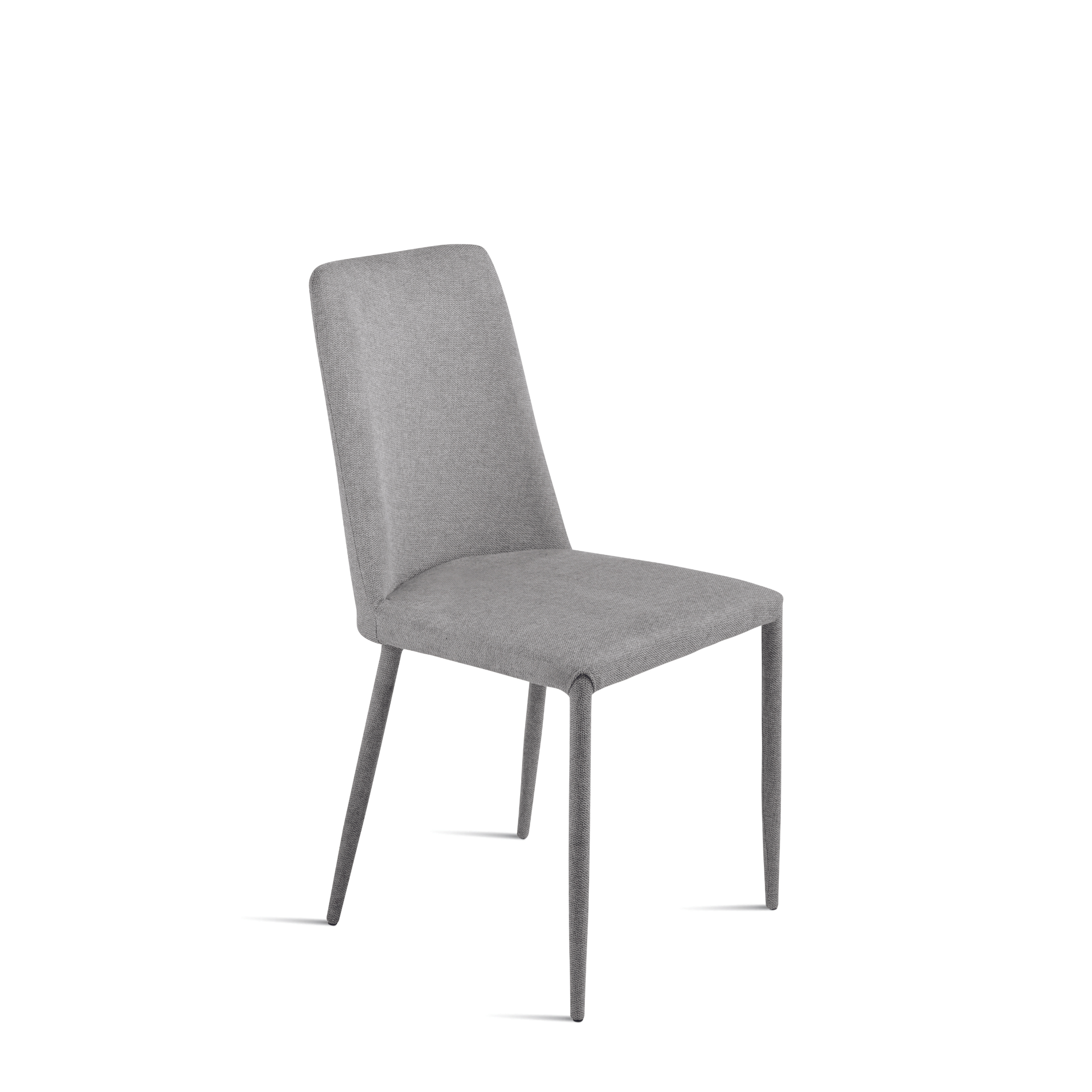 Set of "Astrin" upholstered fabric chairs with covered legs and feet, 47x56 cm, h93 cm