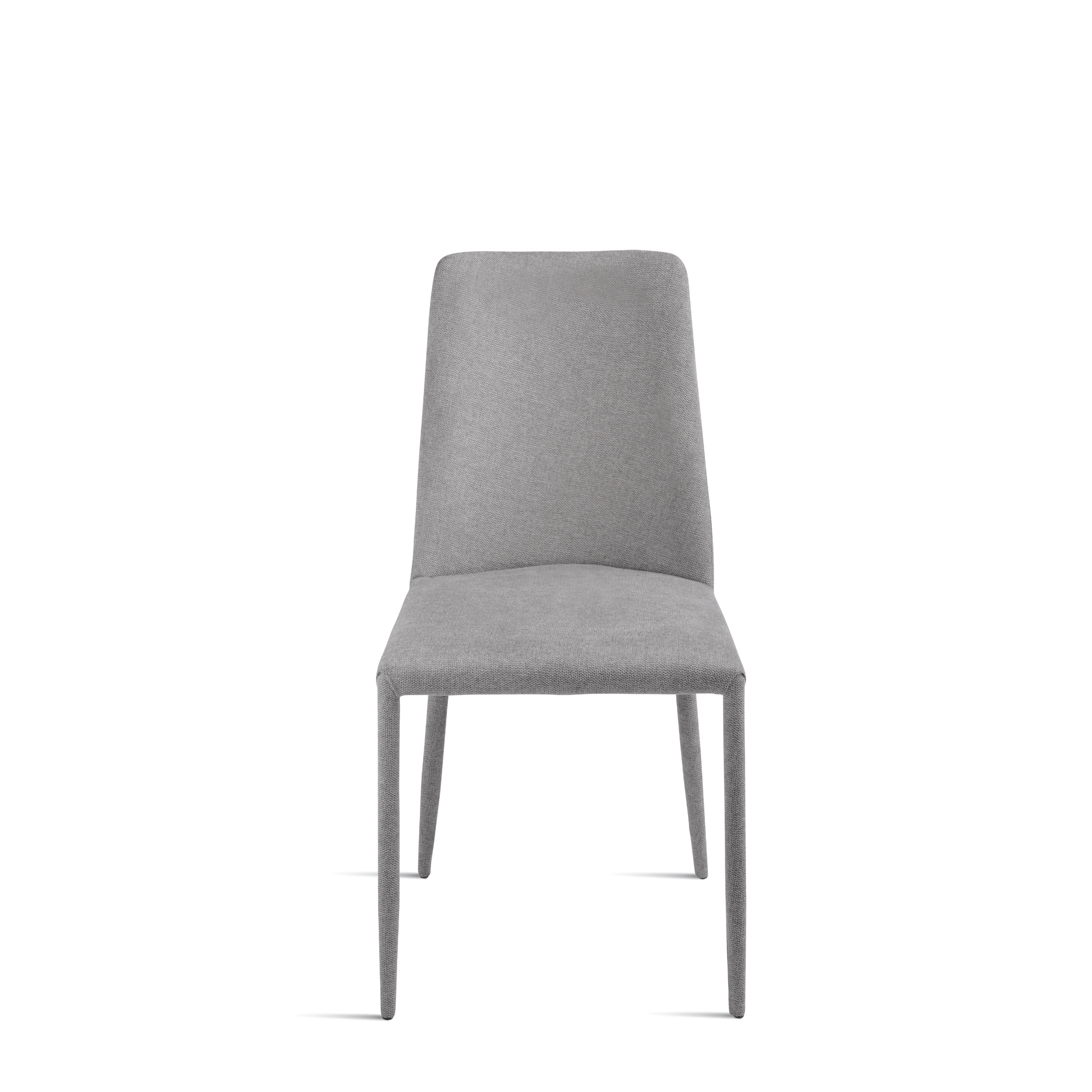 Set of "Astrin" upholstered fabric chairs with covered legs and feet, 47x56 cm, h93 cm
