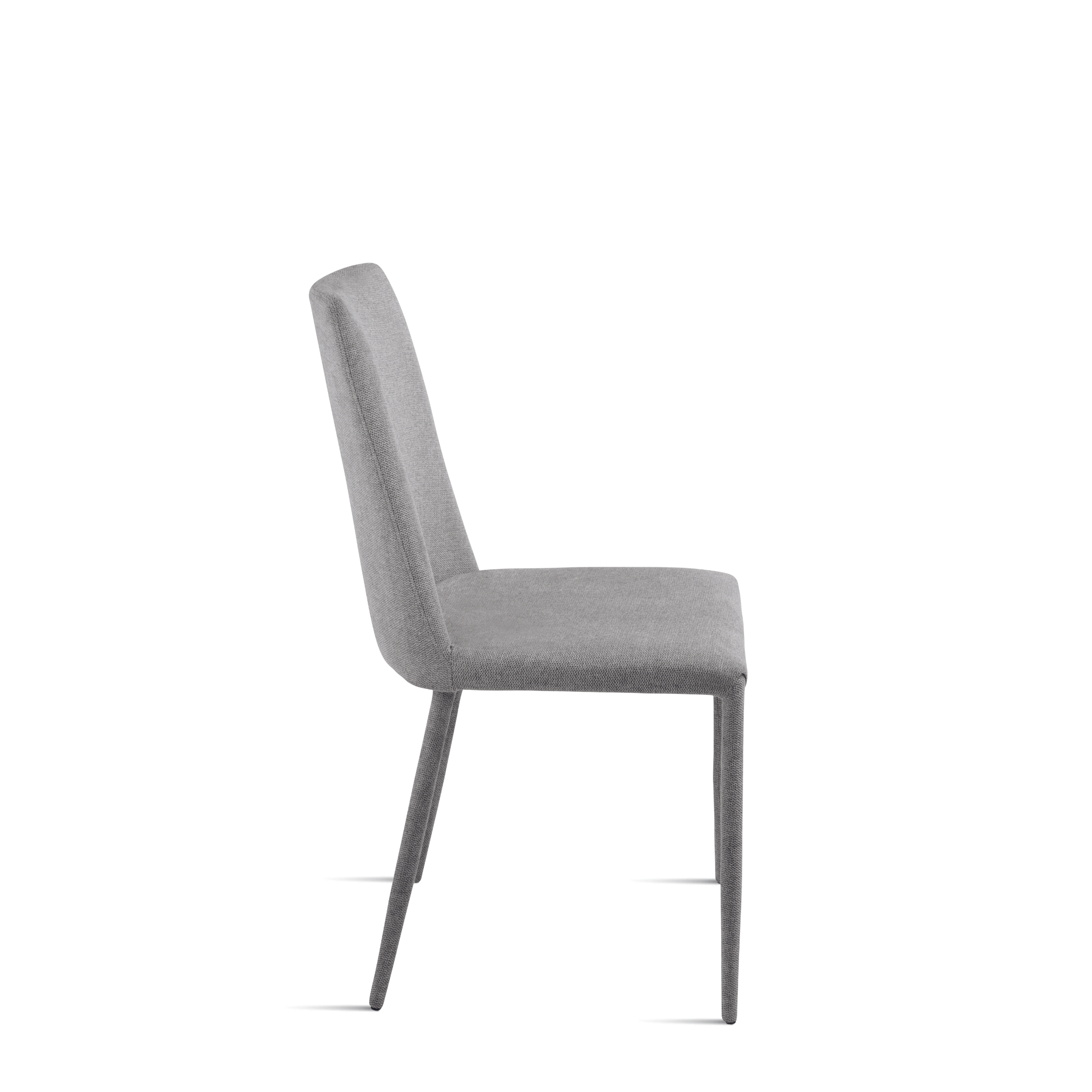 Set of "Astrin" upholstered fabric chairs with covered legs and feet, 47x56 cm, h93 cm
