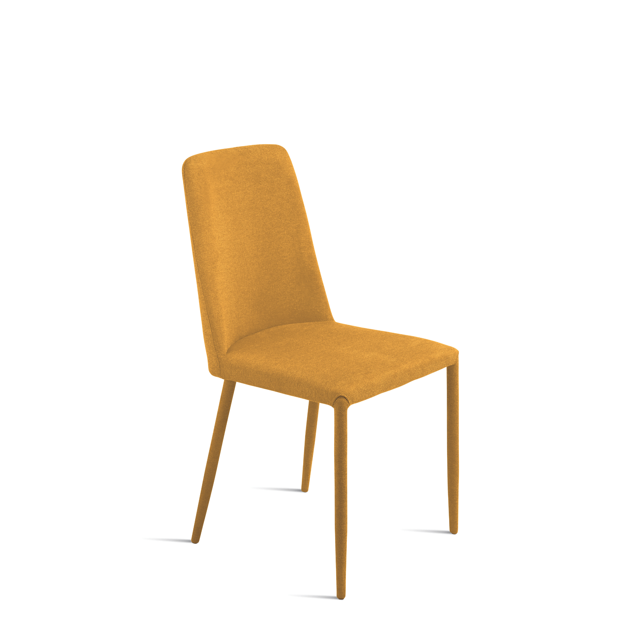 Set of "Astrin" upholstered fabric chairs with covered legs and feet, 47x56 cm, h93 cm