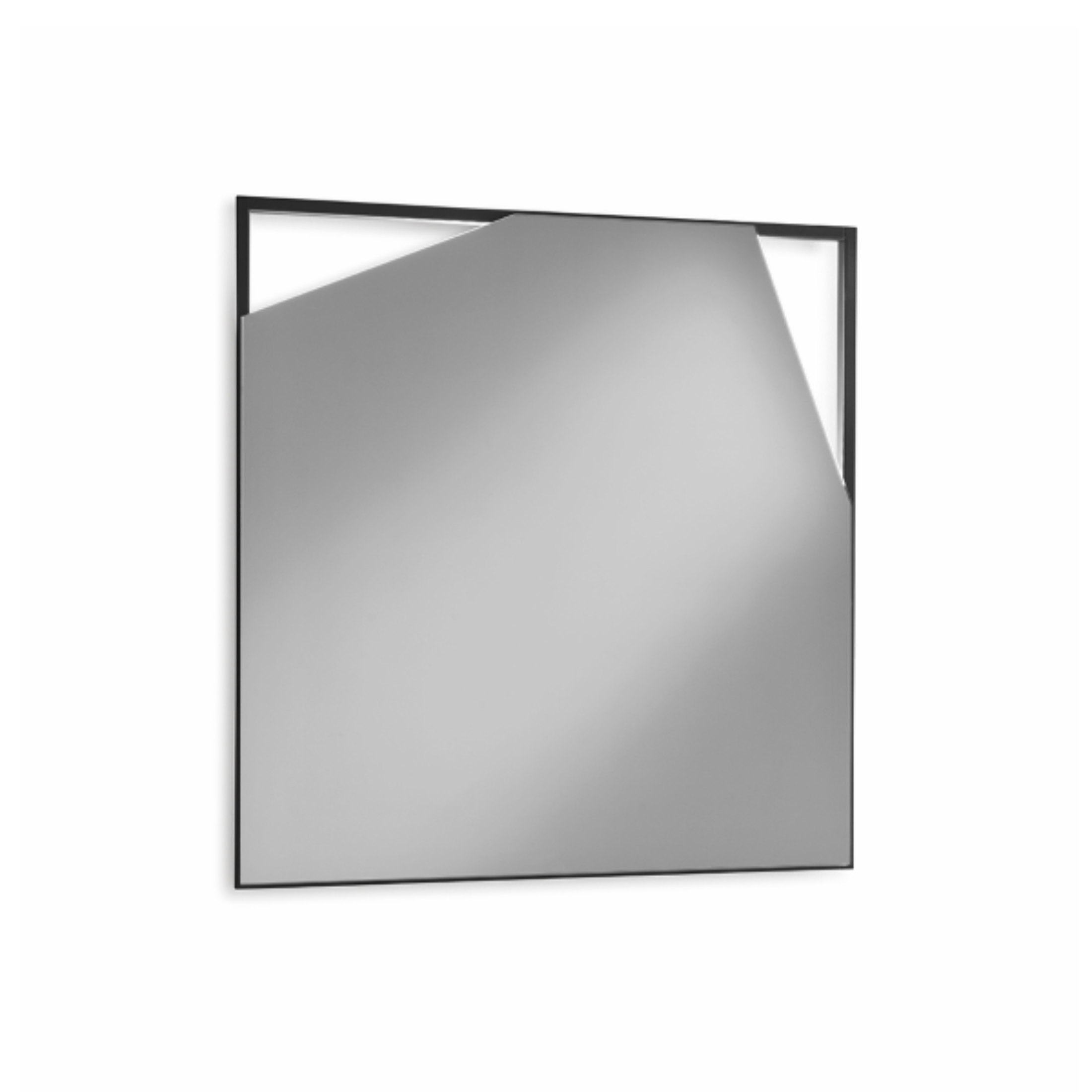 "Lotus" suspended bathroom cabinet with 2 drawers, mirror, sink, step ladder, top