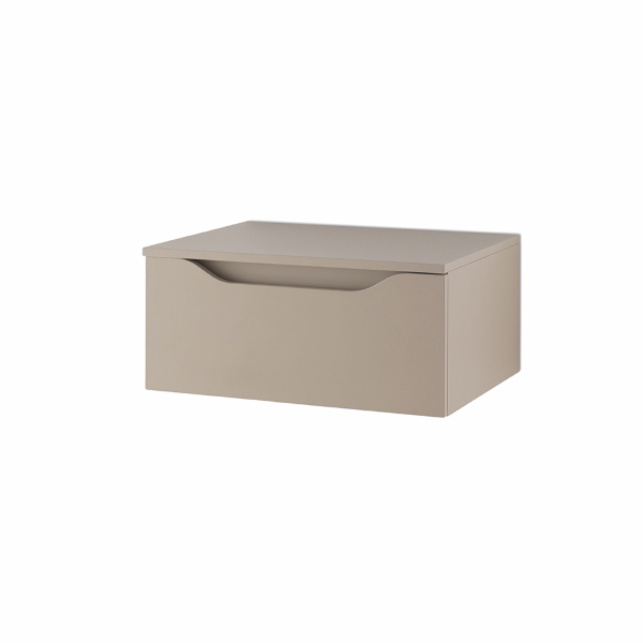 "Alaia" wall-hung bathroom cabinet, 2 drawers, LED mirror, sink and column, assembled