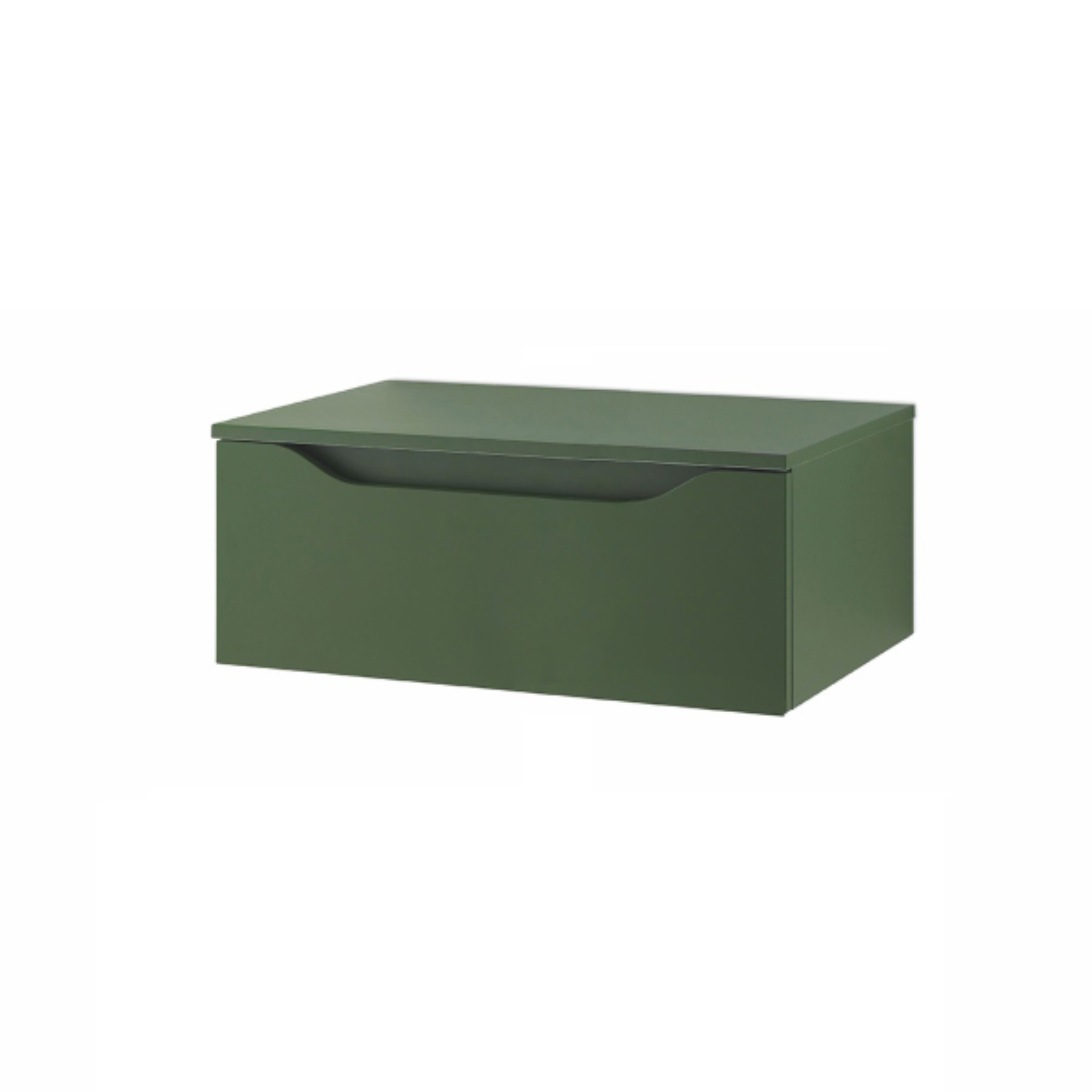 "Alaia" wall-hung bathroom cabinet, 2 drawers, LED mirror, sink and column, assembled