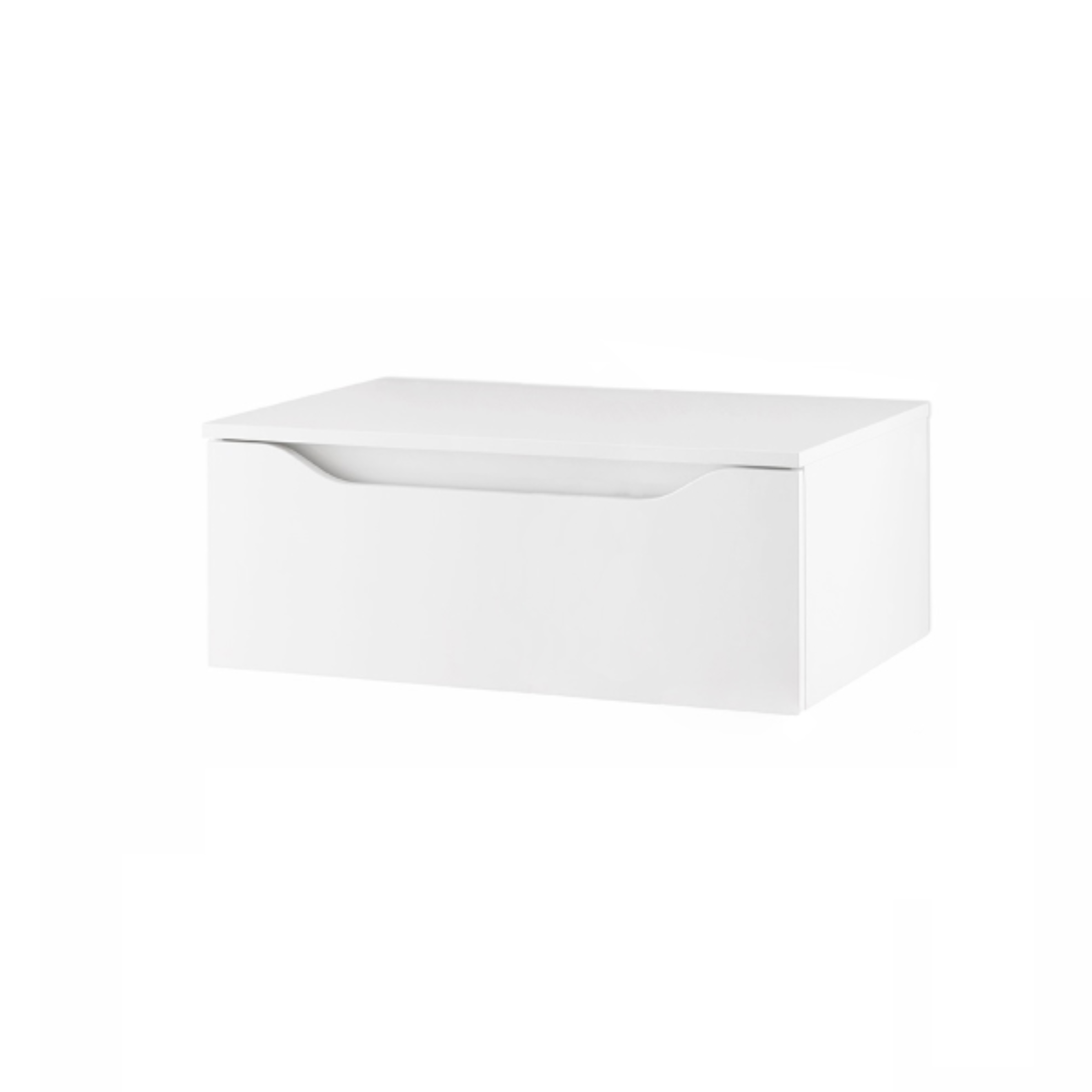 "Octavia" wall-hung bathroom cabinet with 2 drawers, 2 columns, countertop washbasin, LED mirror