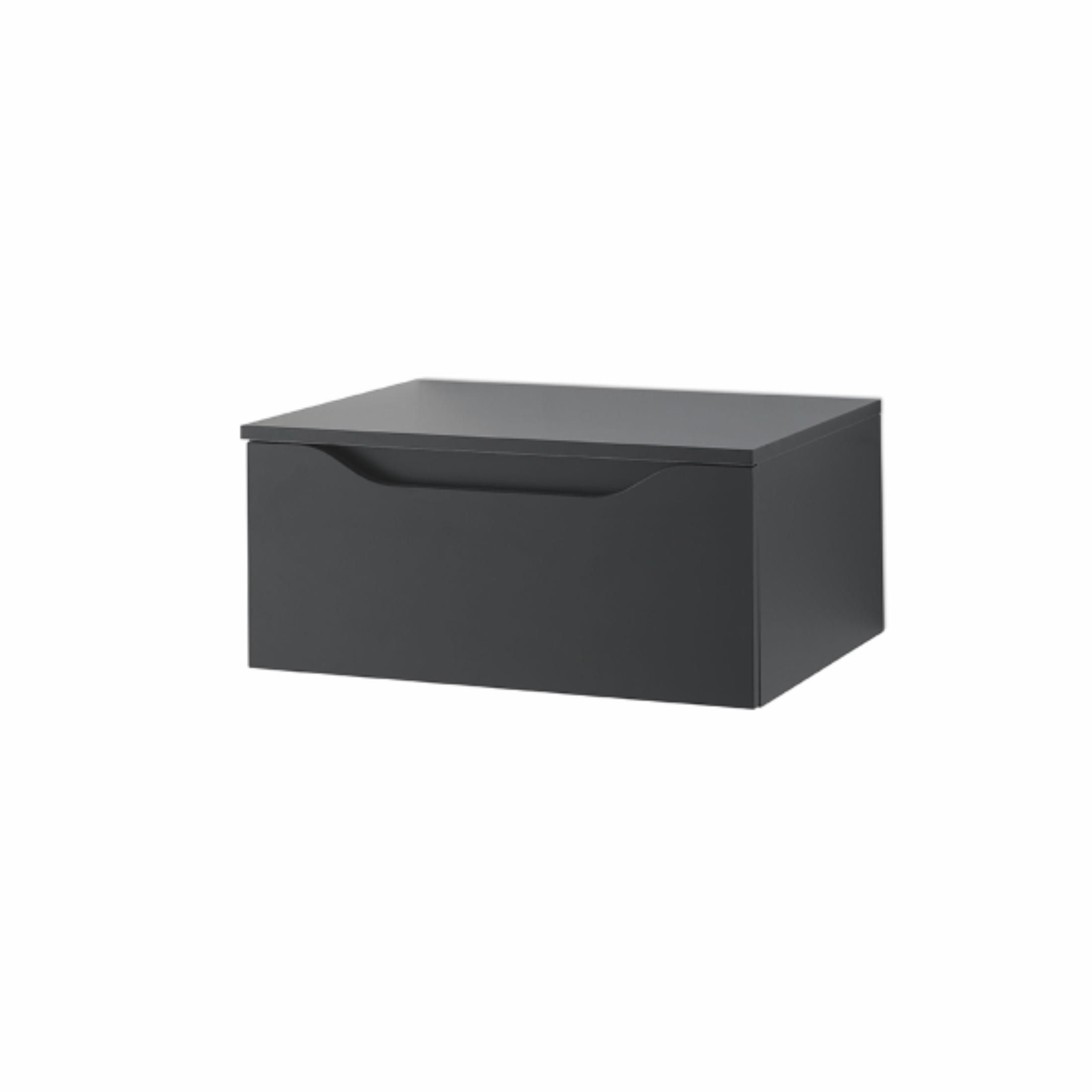 "Omar" wall-hung bathroom cabinet with 2 drawers and top with countertop sink and LED mirror