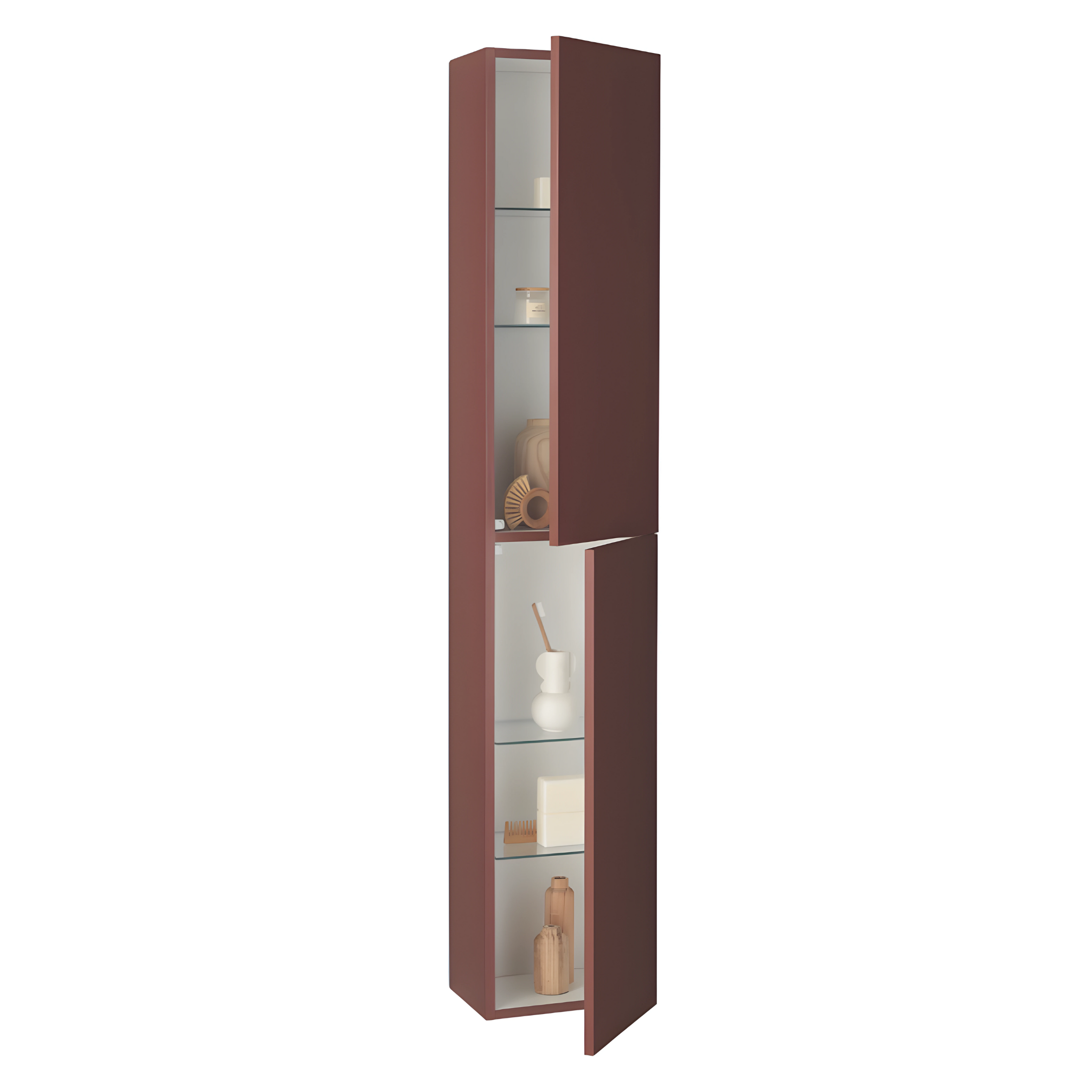 "Sheldon" modern wall-hung bathroom cabinet with double top module and sink