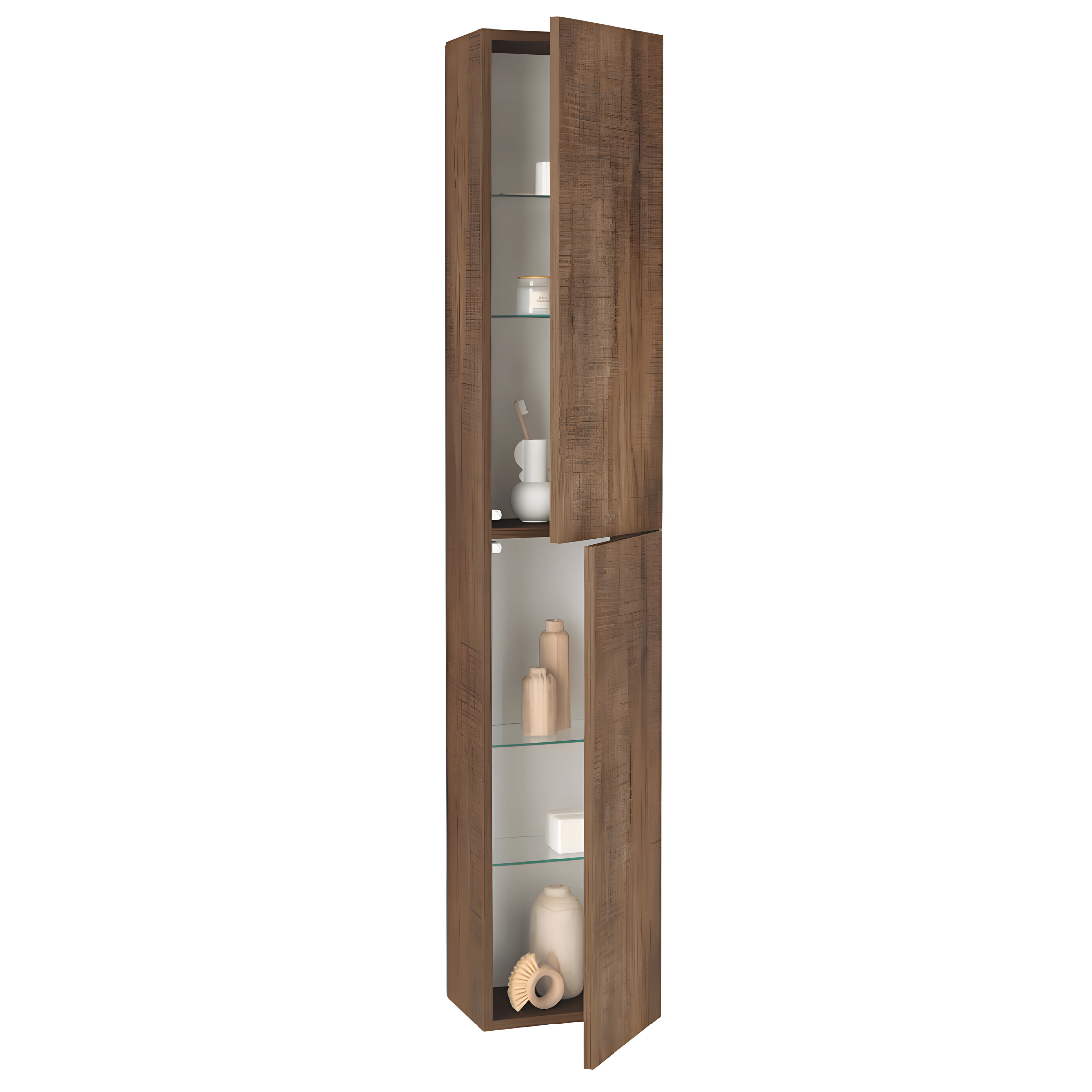 "Tobias" wall-mounted bathroom cabinet with 2 drawers and backlit mirror