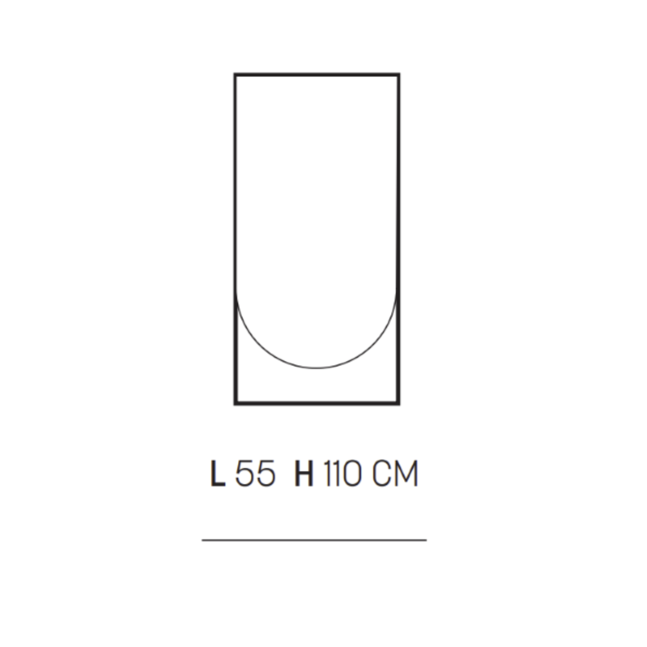 "Atrium" modern wall-hung bathroom cabinet with 2 drawers, mirror, LED light