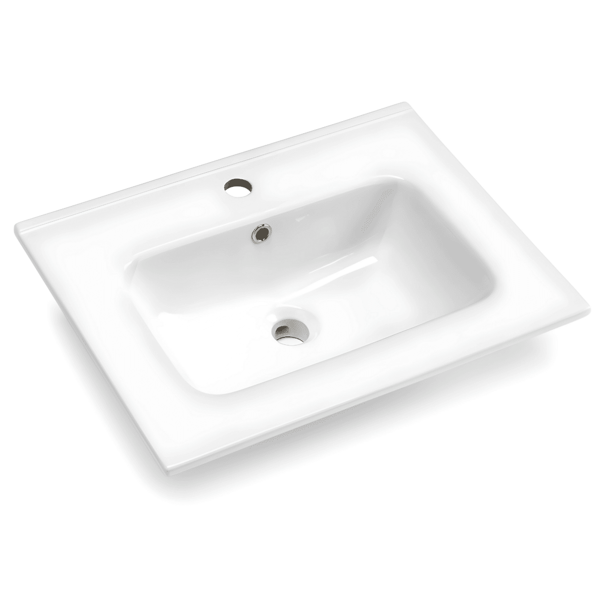 Mobile da bagno sospeso "Opus" 2 cassetti in legno lavabo e specchio Led - MondoViro