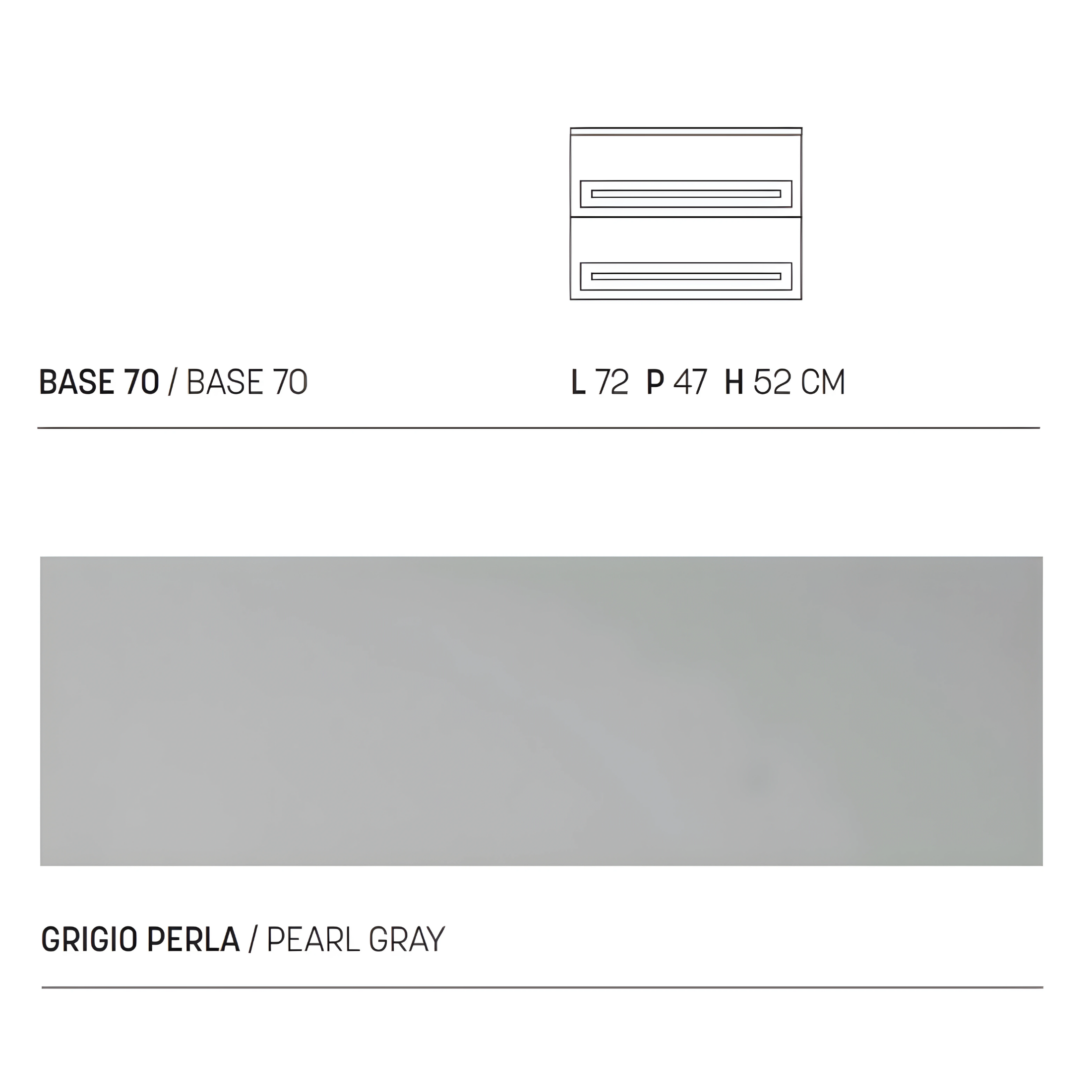 "Benedict" modern wall-hung bathroom cabinet with 2 drawers, sink and LED mirror