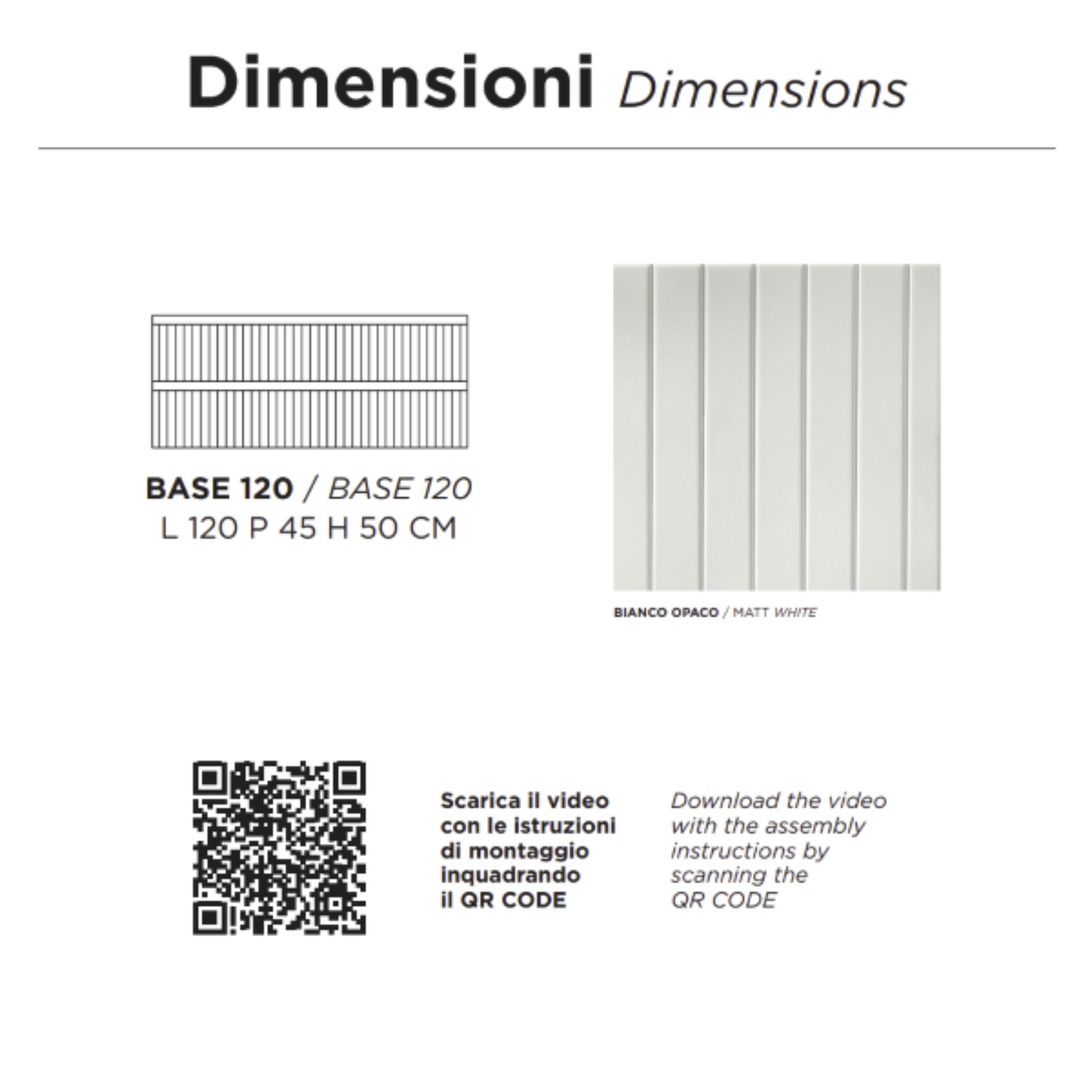 "Tango120" wall-hung bathroom cabinet with 2 drawers, 2 doors and LED mirror
