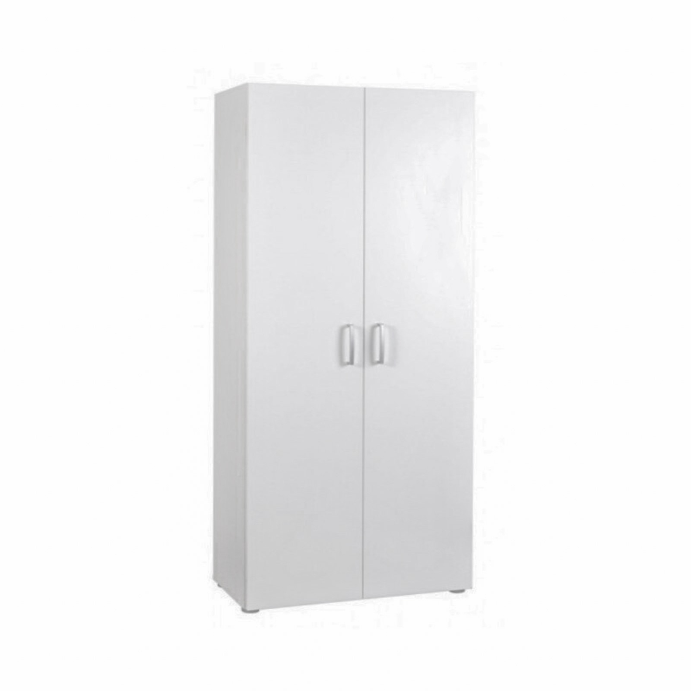 Multipurpose wardrobe "Notes" 2 doors and 4 shelves with melamine wood panel cm 70X36 181h