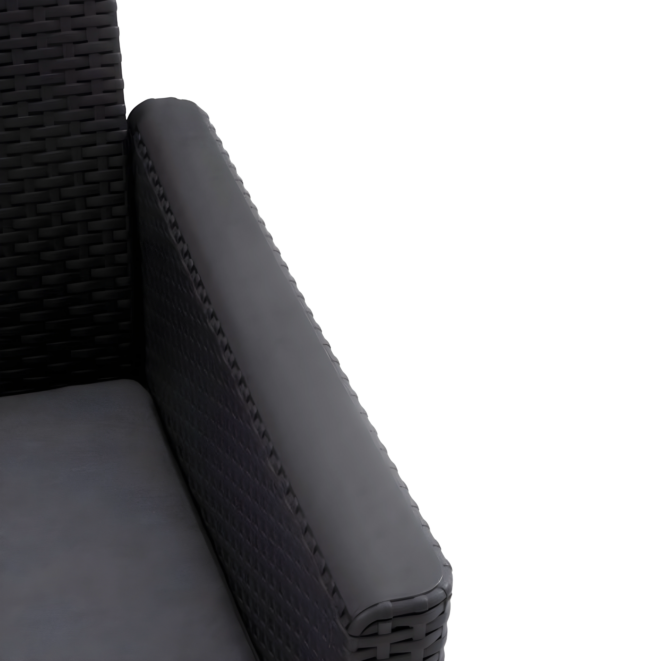 "Claire" resin garden lounge set with 2 armchairs and a storage table