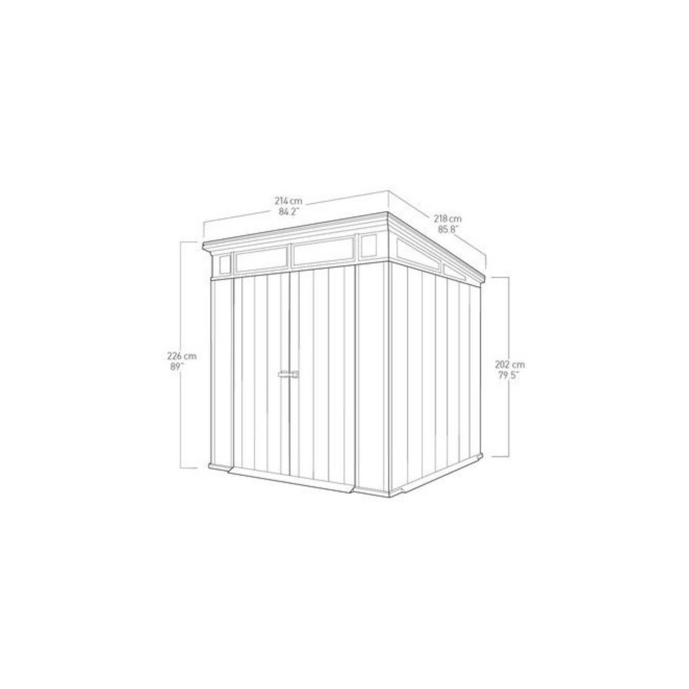 "PlantScape" 2-door garden shed made of high-quality plastic