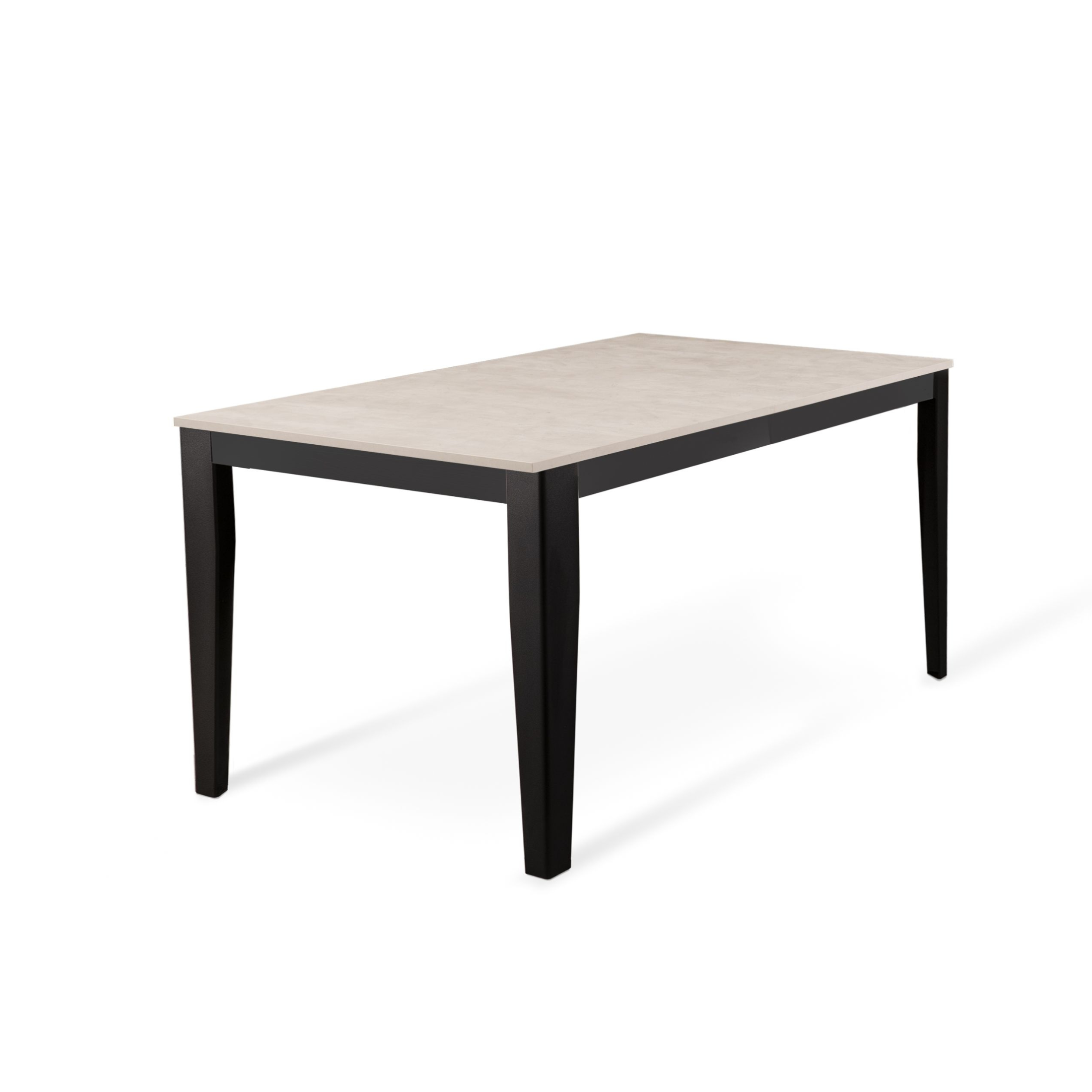 Extendable table "Blanche" melamine top metal legs cm 130/290x80 76h
