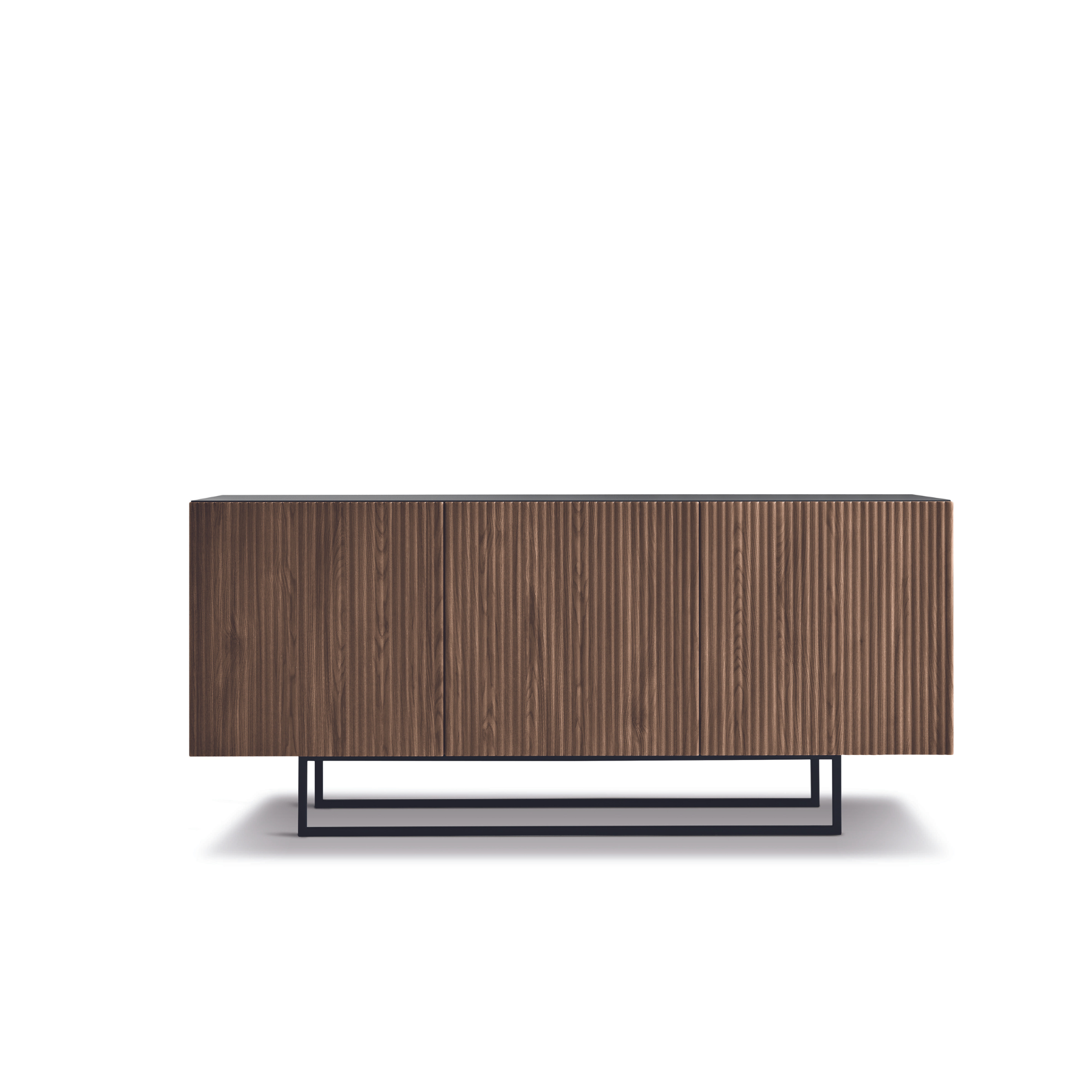 Modern sideboard already assembled "Marina1" 3 doors in lacquered wood with shaped feet cm 180x50 80h
