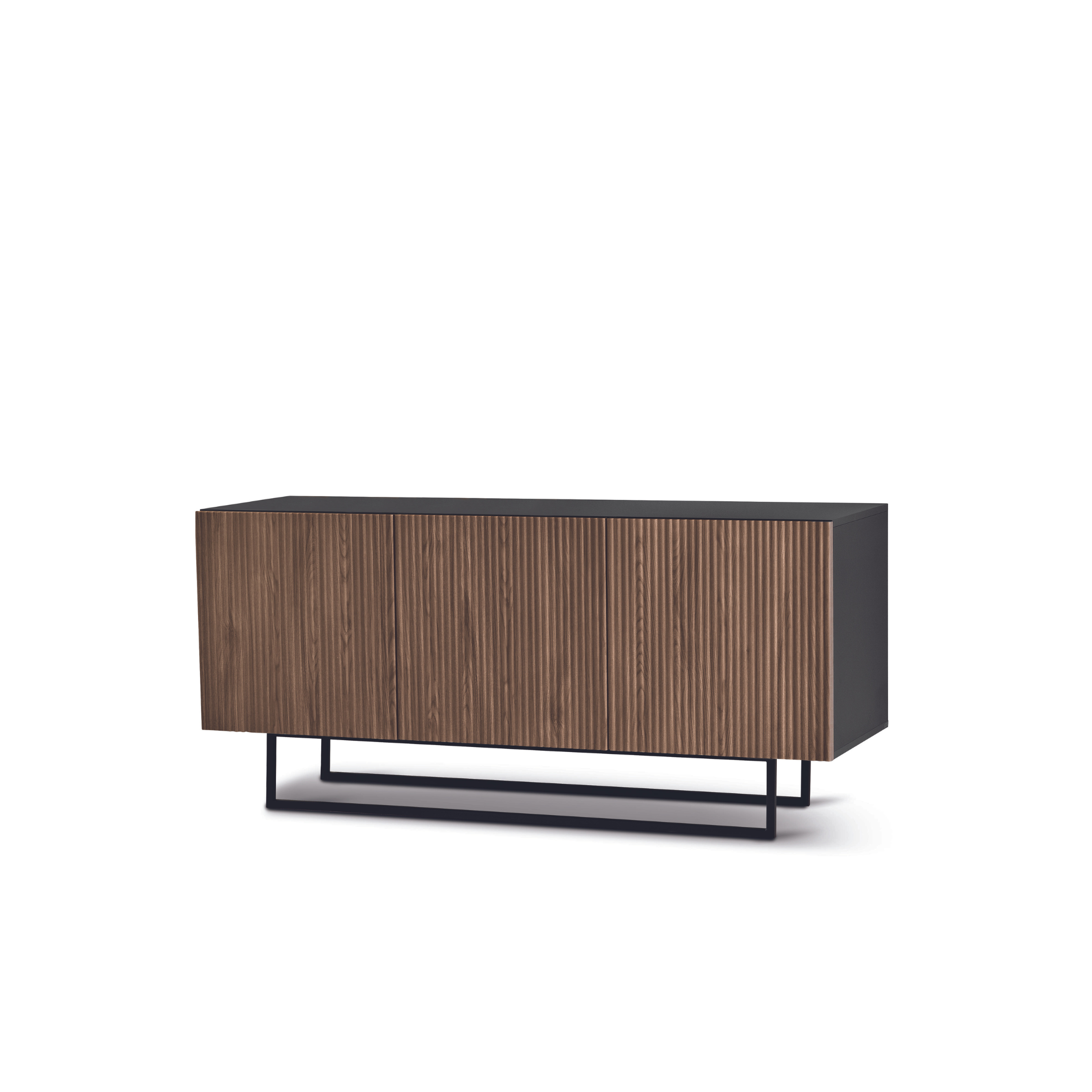 Buffet moderne déjà monté « Marina1 » 3 portes en bois laqué avec pieds galbés 180 x 50 cm x 80 cm (hauteur)