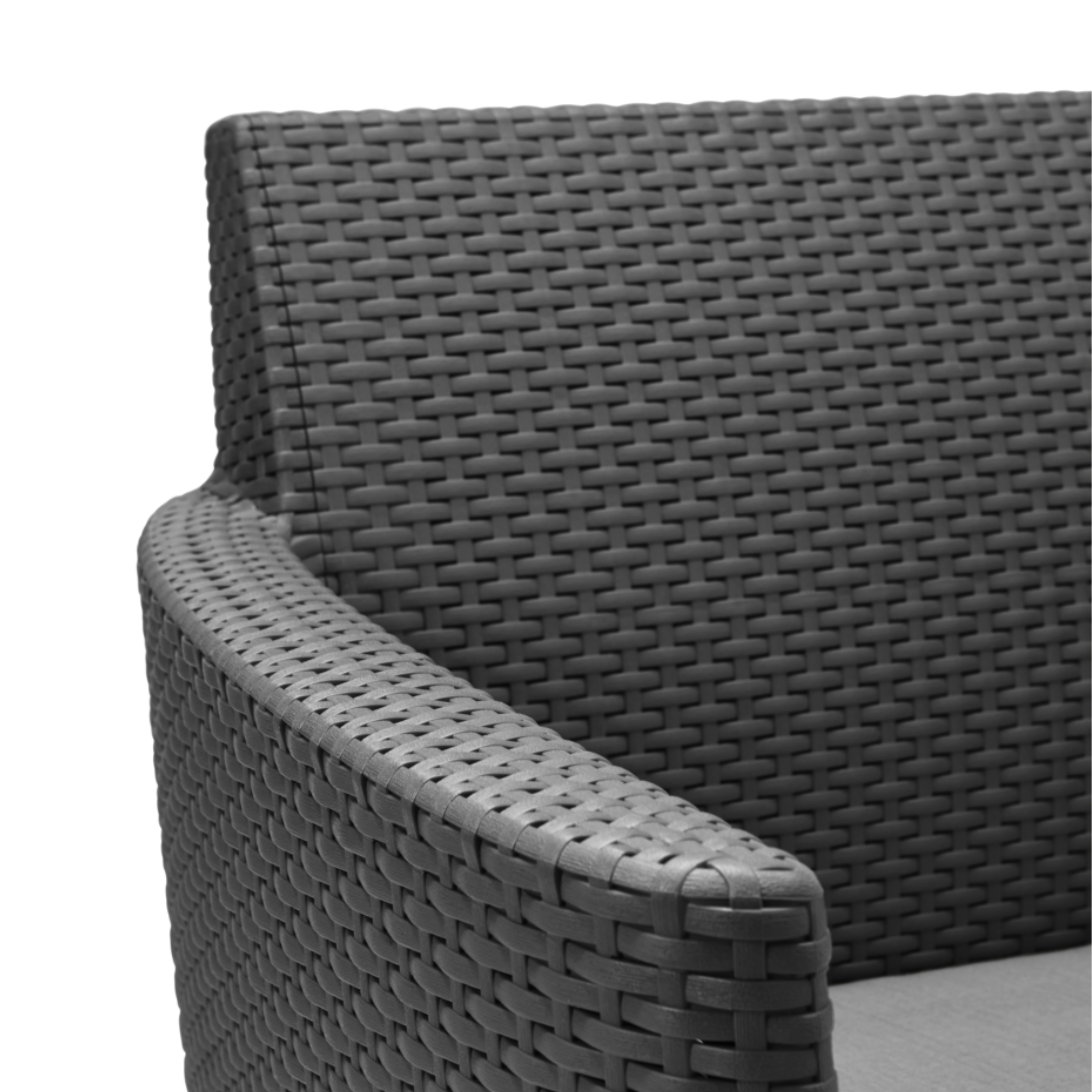 "Salemo Balcony" outdoor resin lounge set with 2 armchairs and a storage table