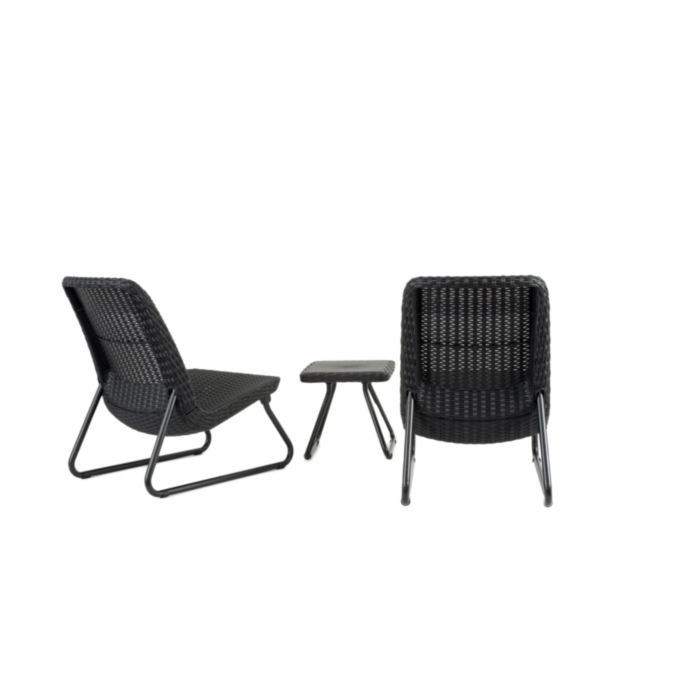 "Rio Balcony" resin outdoor set with 2 armchairs and 1 modern table