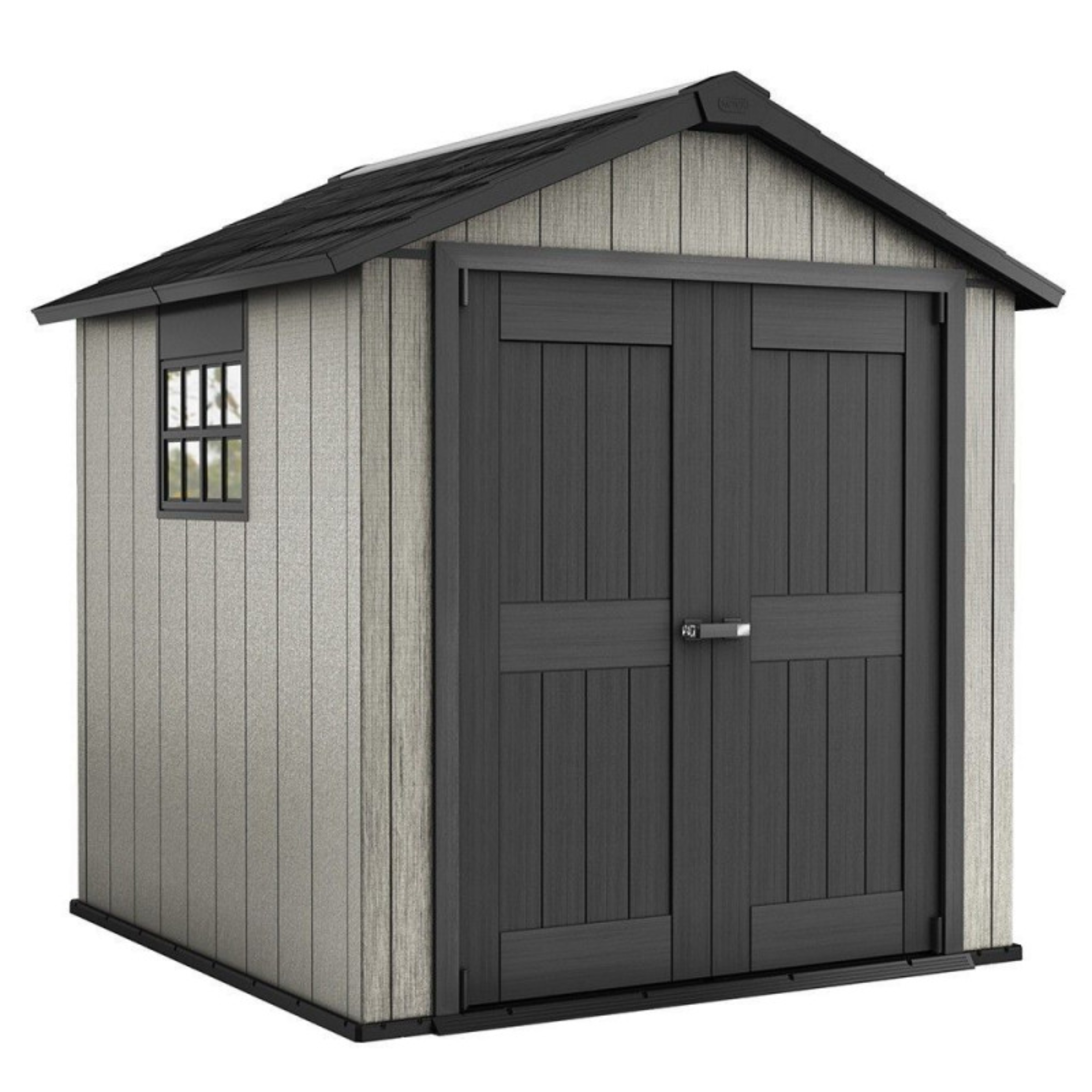 "Outdoor" garden shed with resin floor and side window